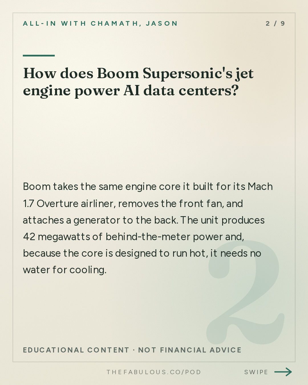 How does Boom Supersonic's jet engine power AI data centers? — All-In with Chamath, Jason, Sacks & Friedberg: Blake Scholl: Why Plane Speed Stalled, Supersonic Commercial Flight, & Revolutionizing the Engine