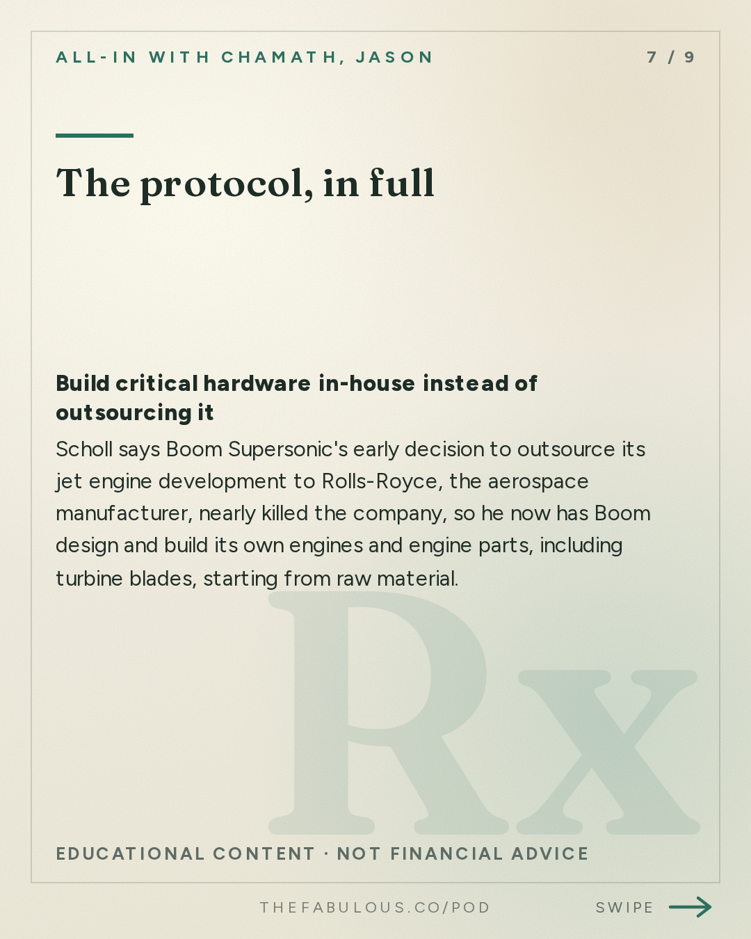 The protocol, in full — All-In with Chamath, Jason, Sacks & Friedberg: Blake Scholl: Why Plane Speed Stalled, Supersonic Commercial Flight, & Revolutionizing the Engine