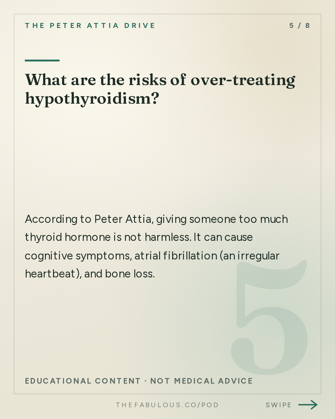 What are the risks of over-treating hypothyroidism? — The Peter Attia Drive: #408 ‒ AMA #89: Thyroid health: interpreting symptoms, diagnosing and treating dysfunction, and navigating the gray zone