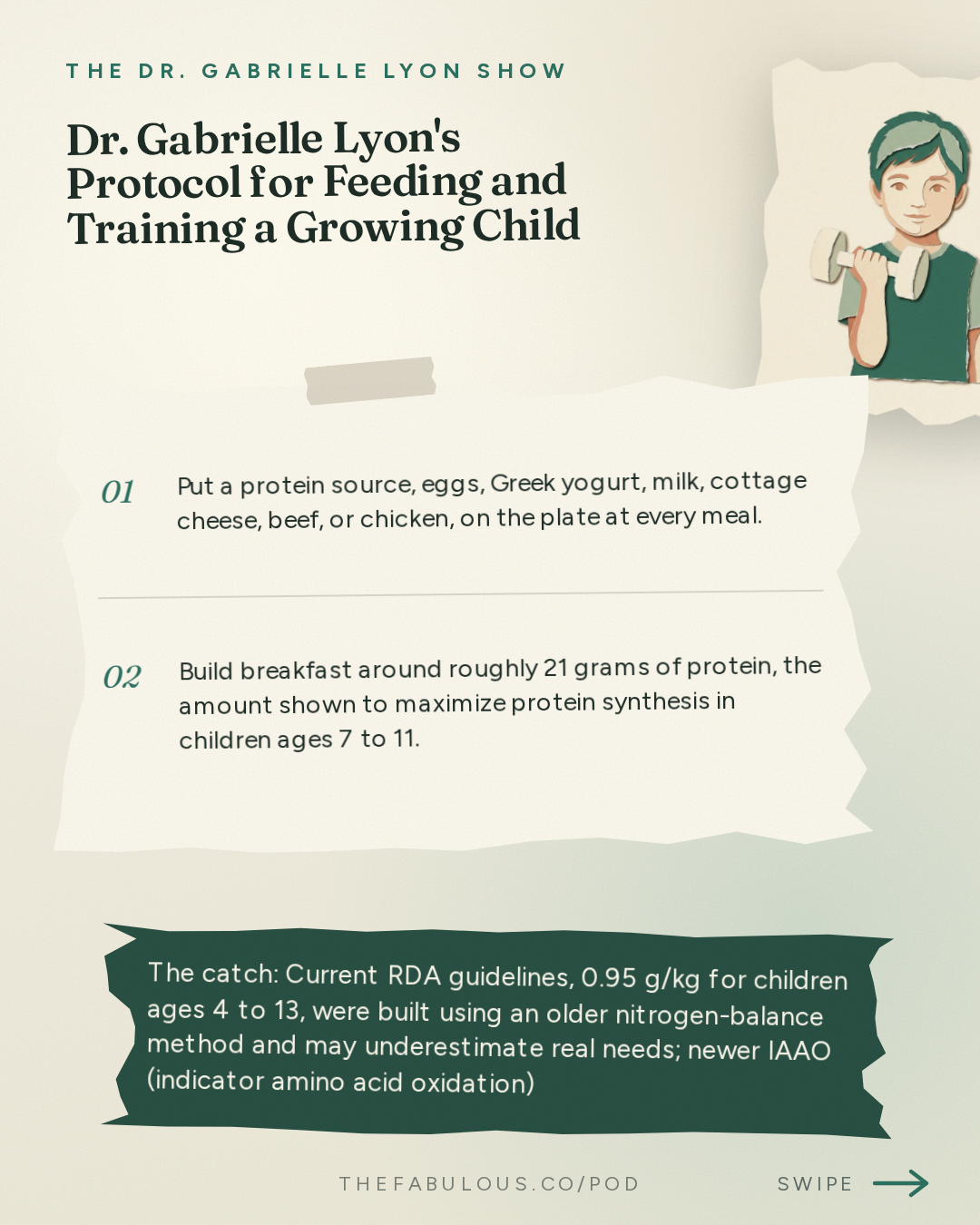 Dr. Gabrielle Lyon's Protocol for Feeding and Training a Growing Child — The Dr. Gabrielle Lyon Show: How to Raise Strong Kids: Protein, Strength Training and Building Bone Before Adulthood