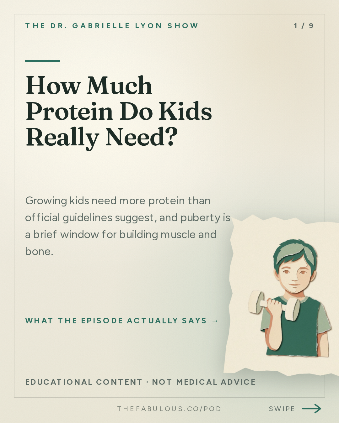 How Much Protein Do Kids Really Need? — The Dr. Gabrielle Lyon Show: How to Raise Strong Kids: Protein, Strength Training and Building Bone Before Adulthood