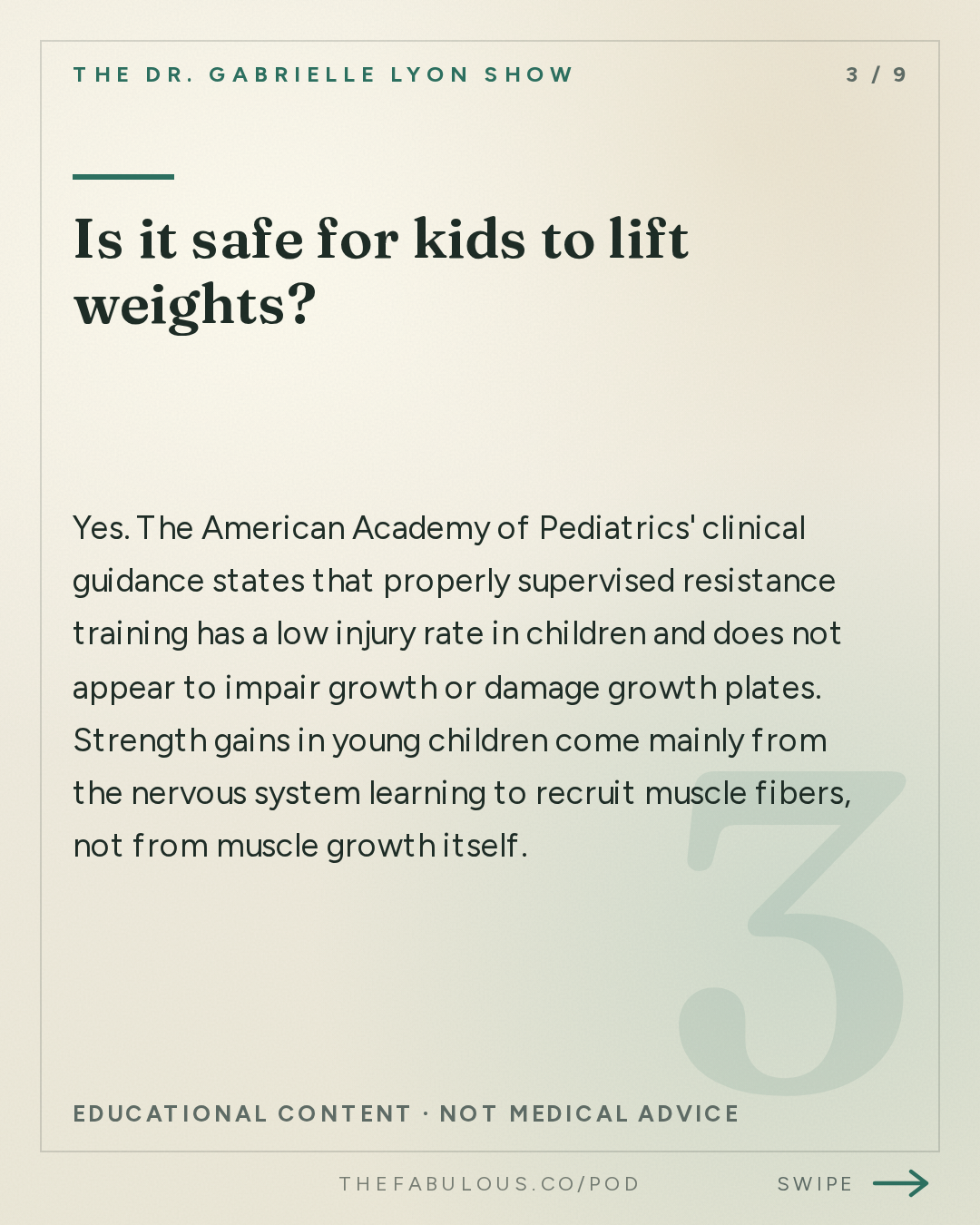Is it safe for kids to lift weights? — The Dr. Gabrielle Lyon Show: How to Raise Strong Kids: Protein, Strength Training and Building Bone Before Adulthood
