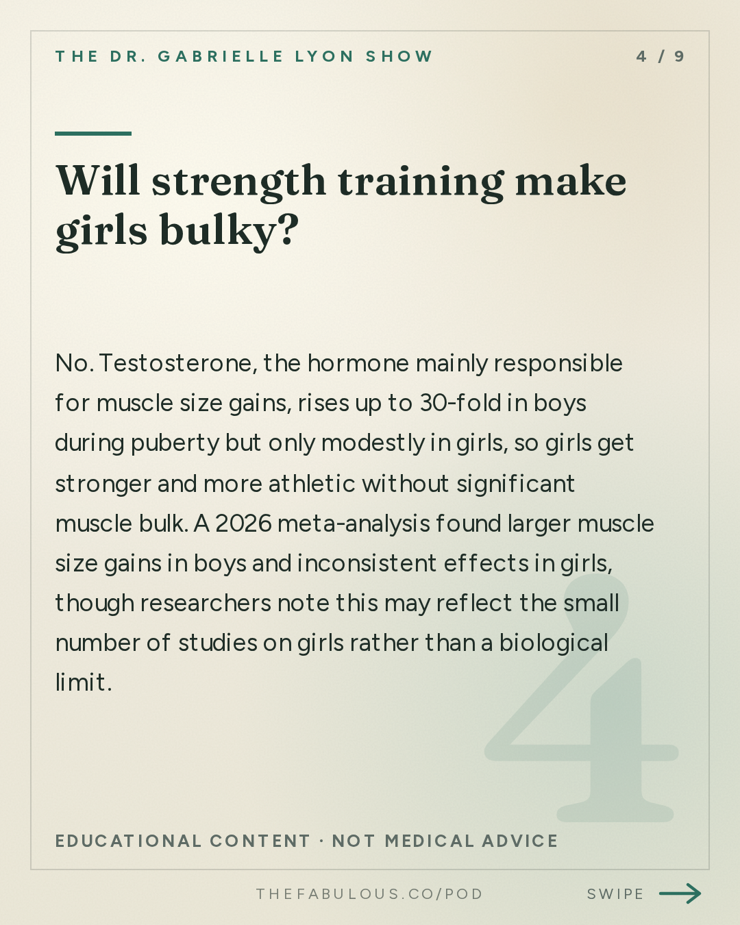 Will strength training make girls bulky? — The Dr. Gabrielle Lyon Show: How to Raise Strong Kids: Protein, Strength Training and Building Bone Before Adulthood