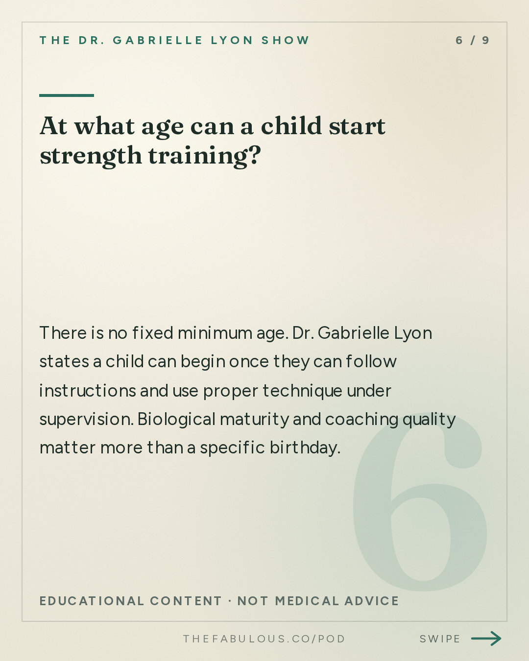 At what age can a child start strength training? — The Dr. Gabrielle Lyon Show: How to Raise Strong Kids: Protein, Strength Training and Building Bone Before Adulthood