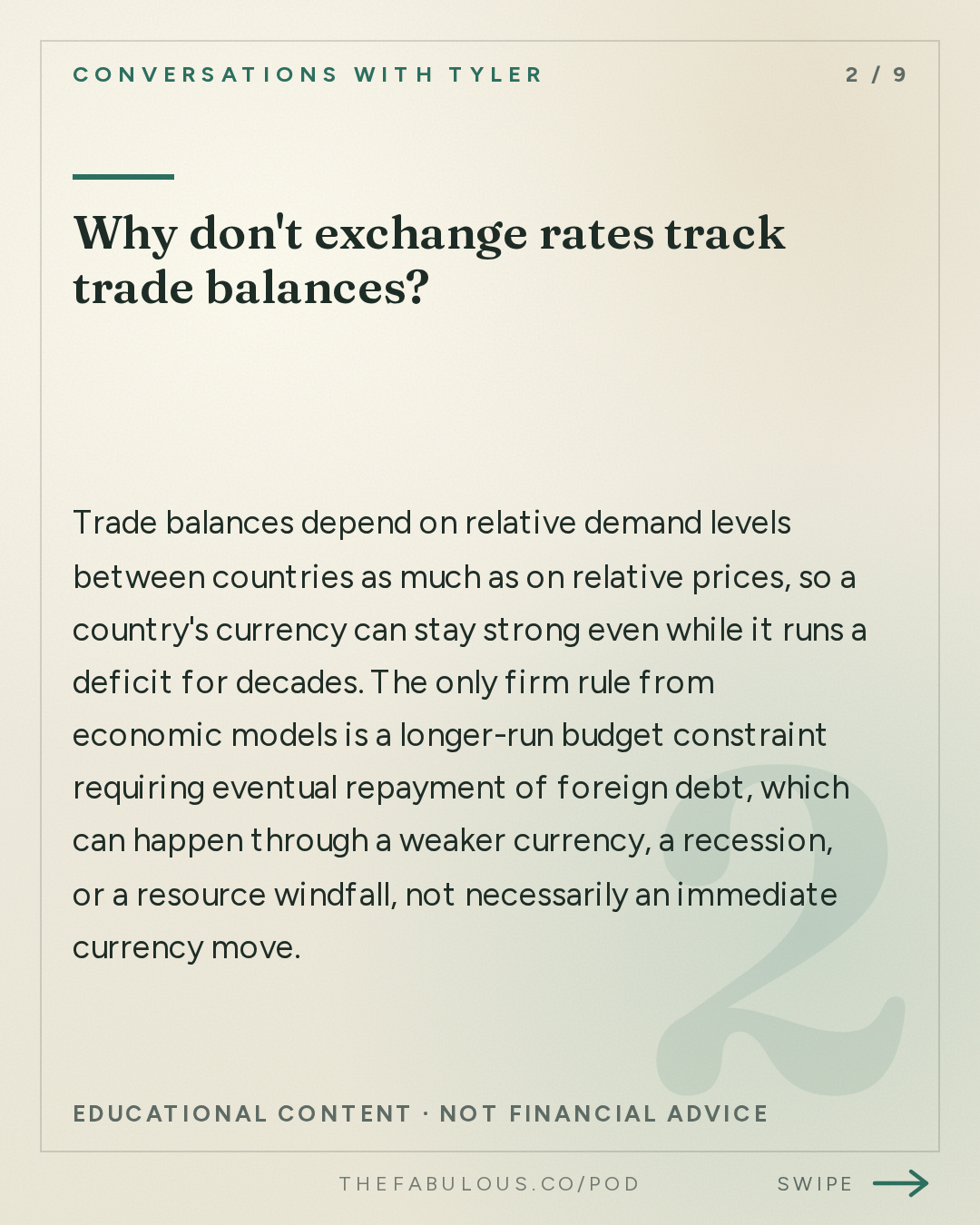 Why don't exchange rates track trade balances? — Conversations with Tyler: Gita Gopinath on Trade, Currencies, and Economic Transformation
