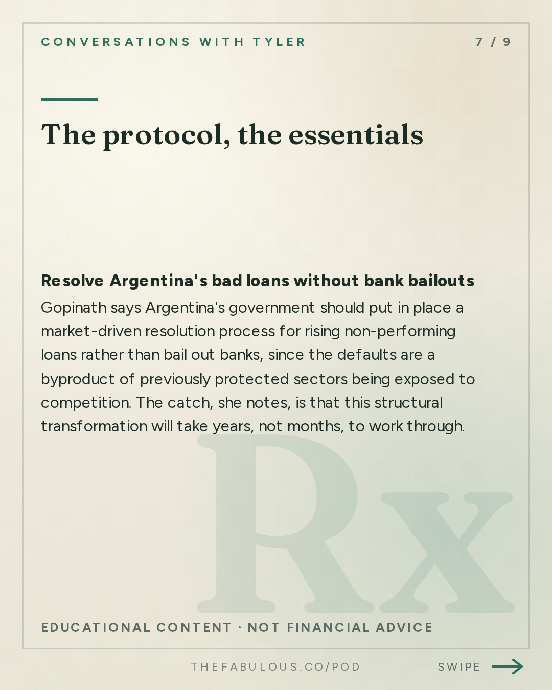 The protocol, the essentials — Conversations with Tyler: Gita Gopinath on Trade, Currencies, and Economic Transformation