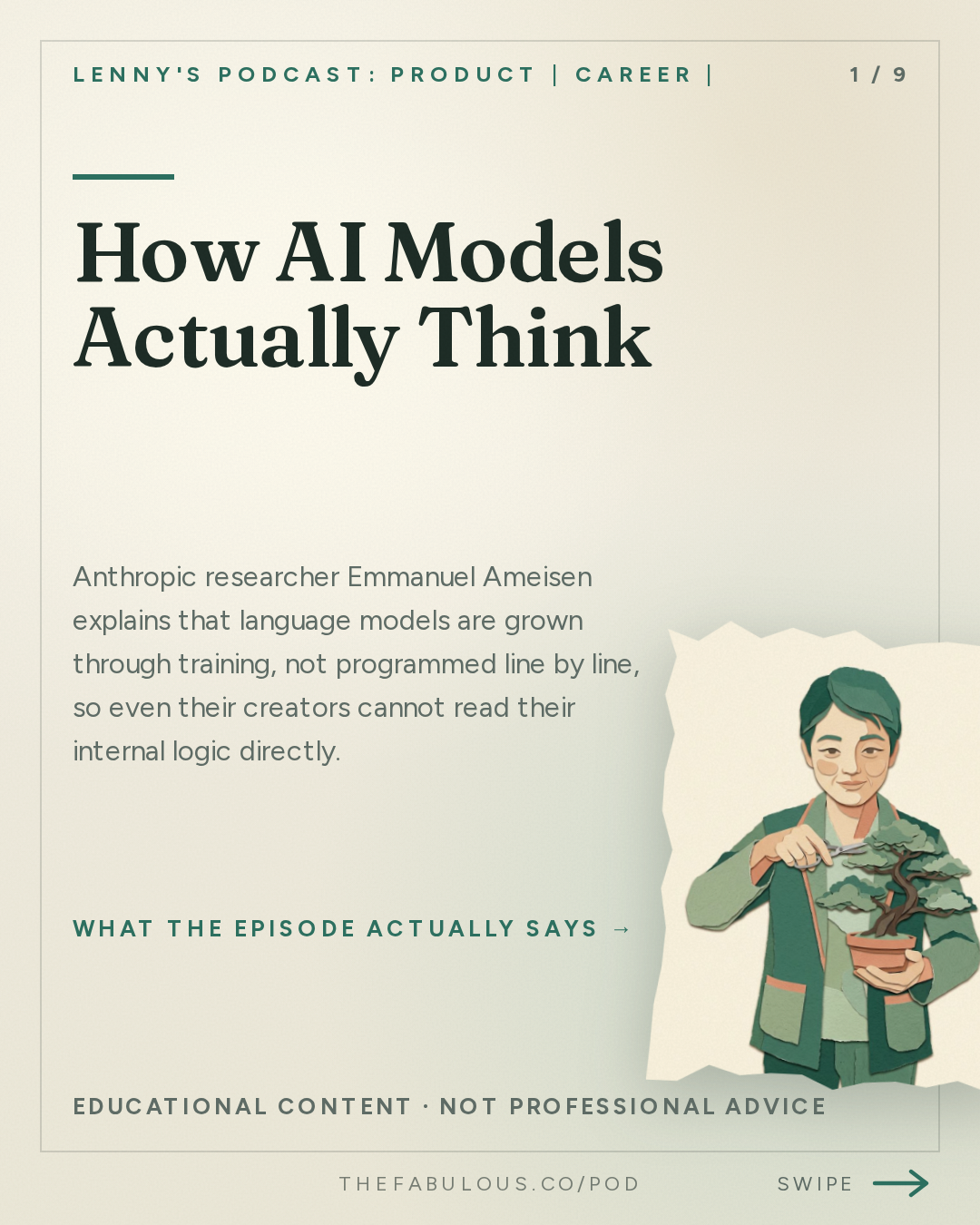 How AI Models Actually Think — Lenny's Podcast: Product | Career | Growth: Inside the black box of AI: How AI models actually think | Emmanuel Ameisen (Anthropic)