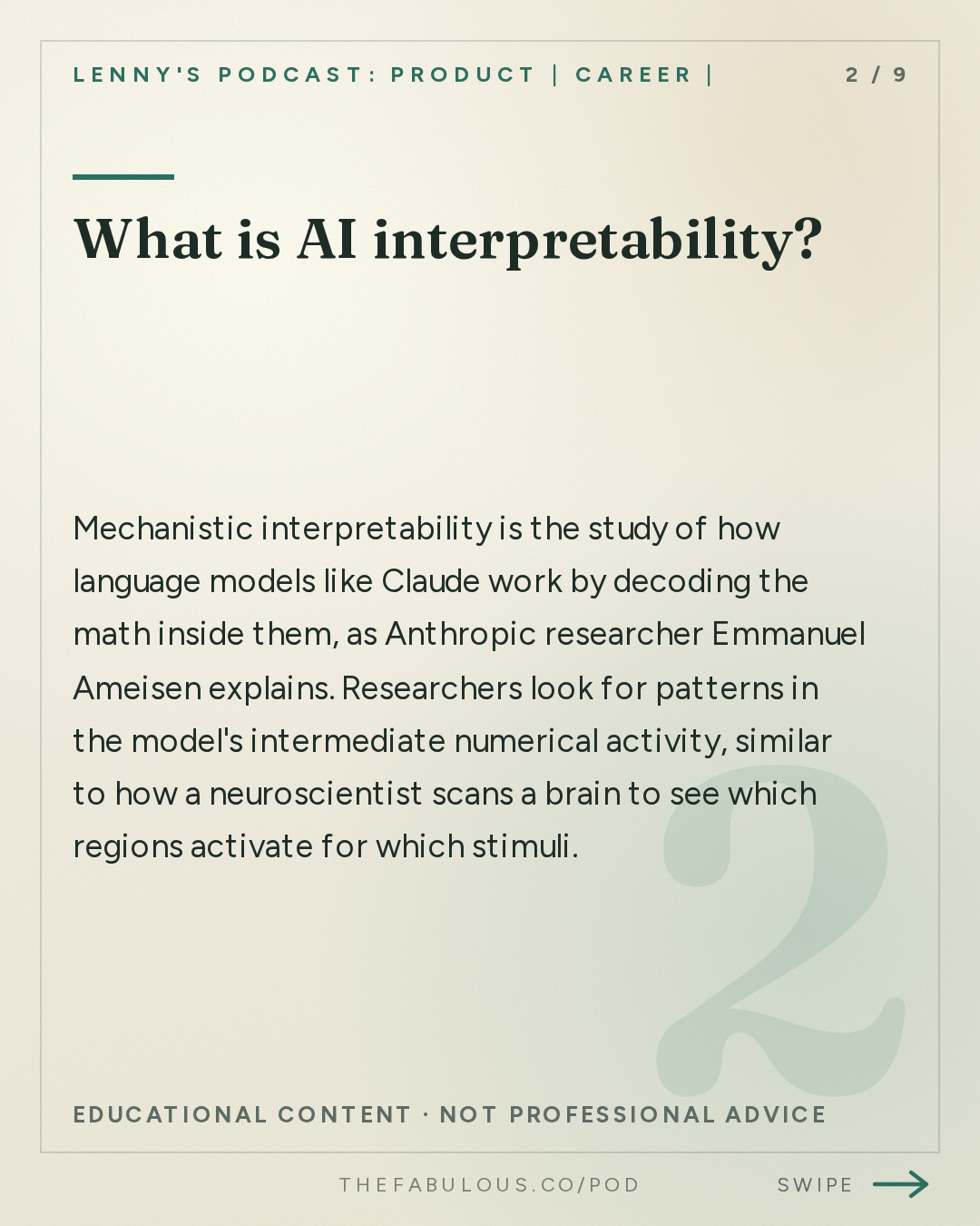 What is AI interpretability? — Lenny's Podcast: Product | Career | Growth: Inside the black box of AI: How AI models actually think | Emmanuel Ameisen (Anthropic)