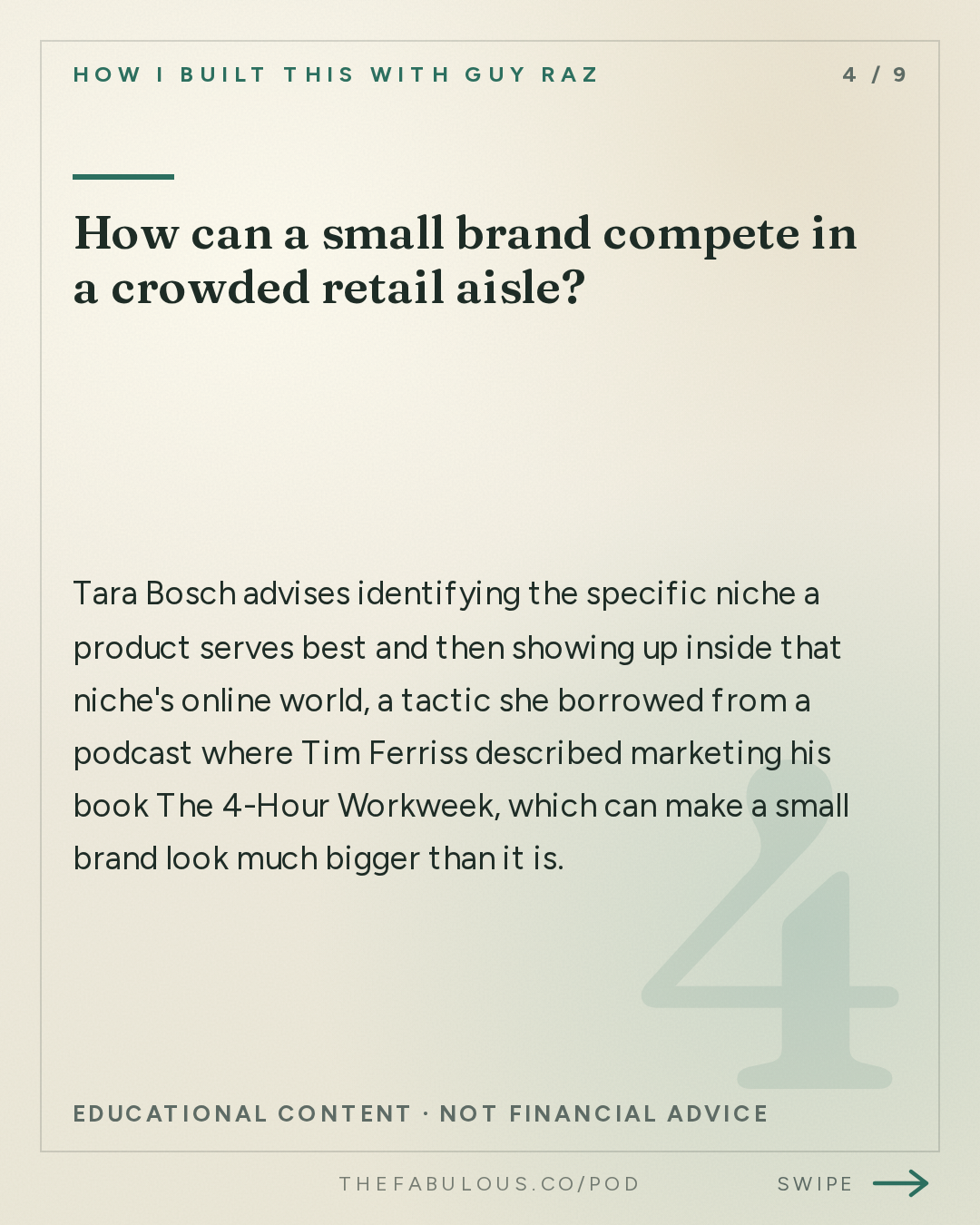 How can a small brand compete in a crowded retail aisle? — How I Built This with Guy Raz: Advice Line with Tara Bosch of SmartSweets