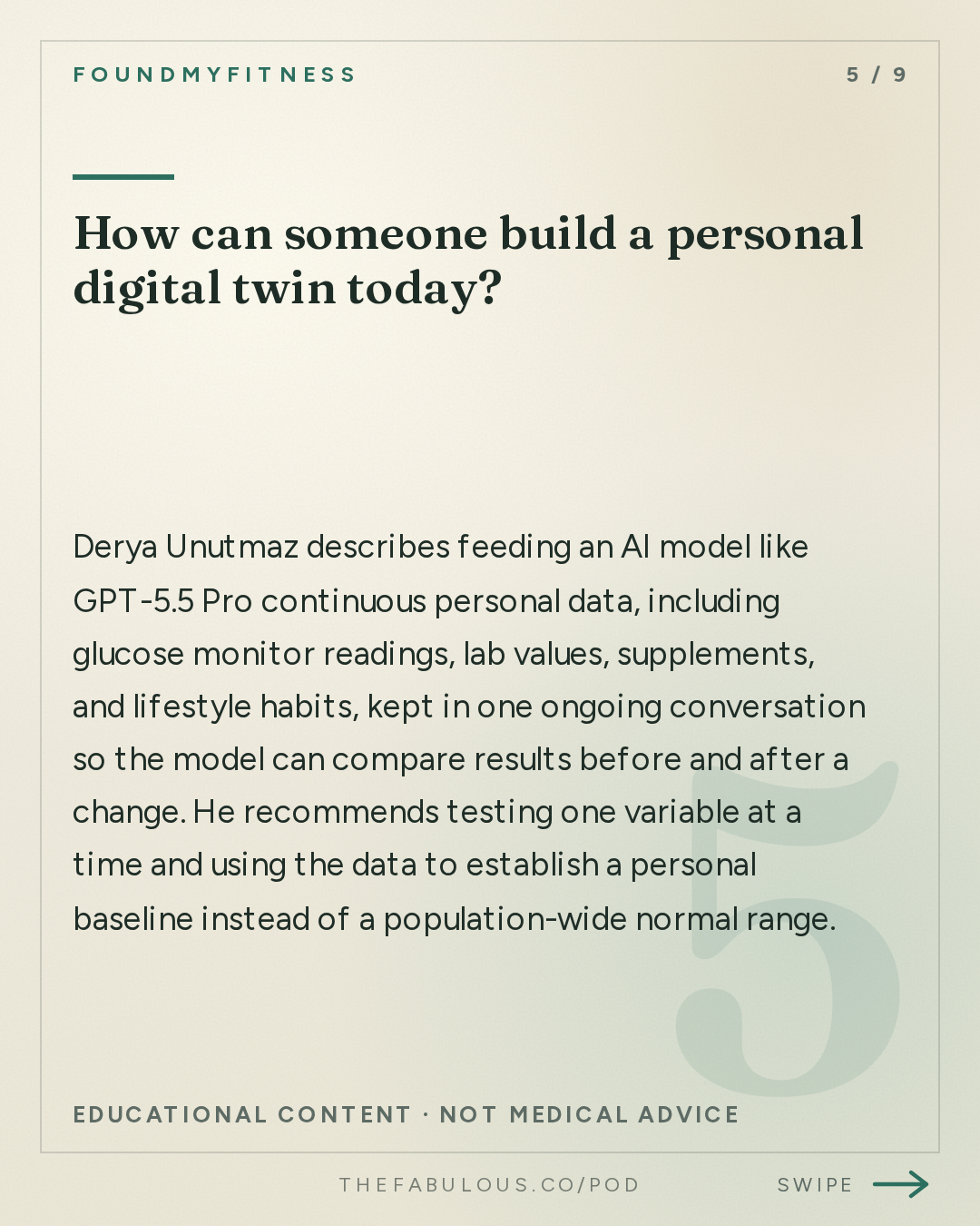How can someone build a personal digital twin today? — FoundMyFitness: #113 Why AI Could Add Decades to Your Lifespan | Dr. Derya Unutmaz