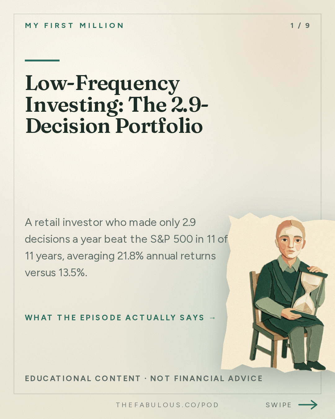 Low-Frequency Investing: The 2.9-Decision Portfolio — My First Million: We put a multimillionaire’s portfolio into Claude (the results shocked us)