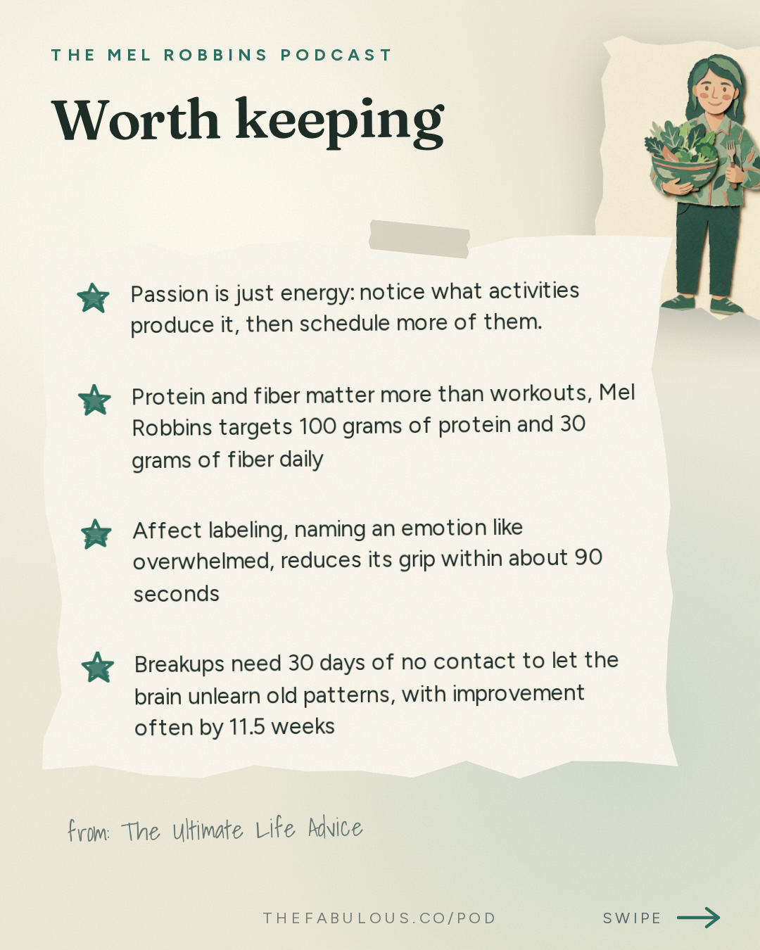 Worth keeping — The Mel Robbins Podcast: The Ultimate Life Advice: How to Get Motivated, Build Confidence & Create Better Relationships