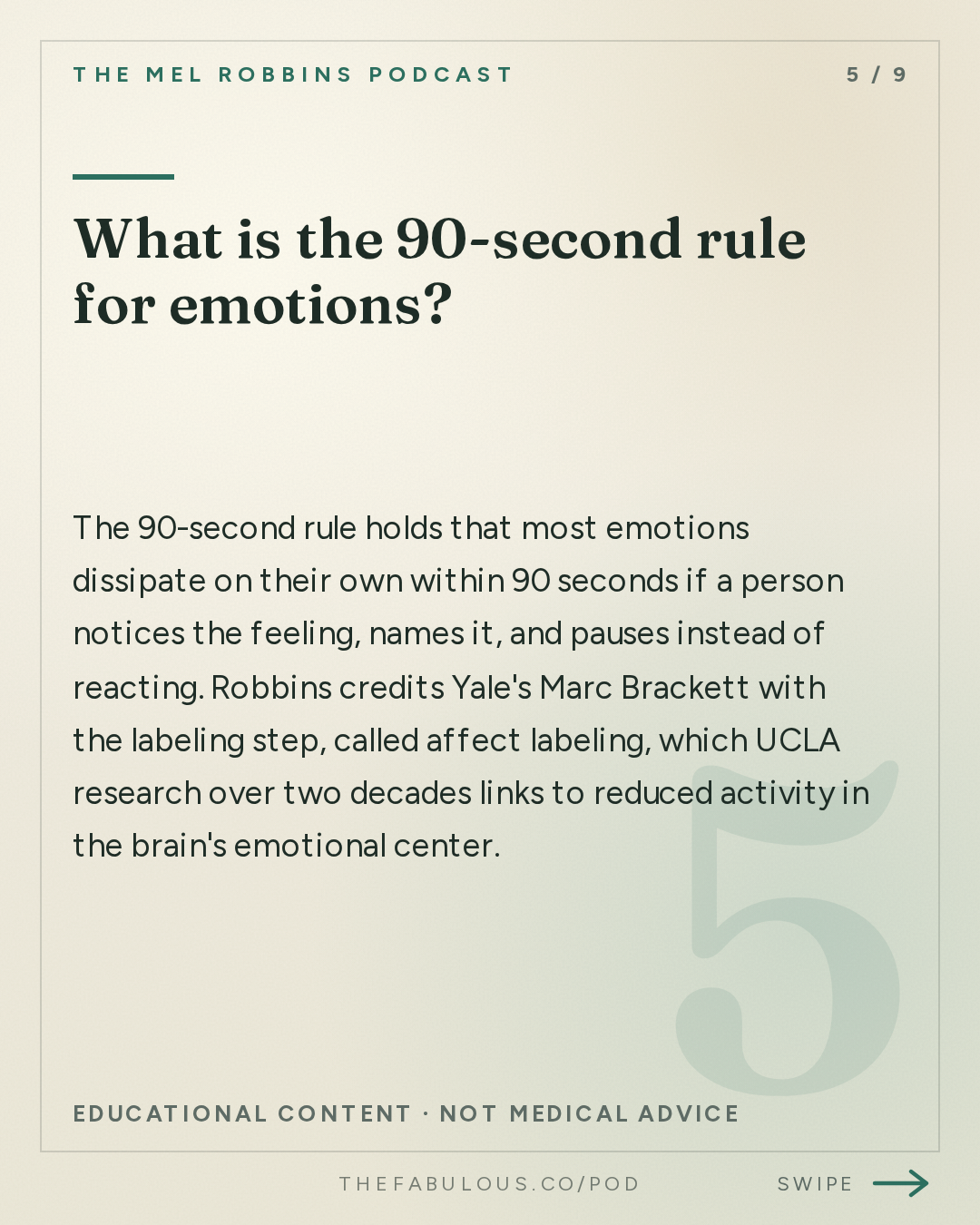 What is the 90-second rule for emotions? — The Mel Robbins Podcast: The Ultimate Life Advice: How to Get Motivated, Build Confidence & Create Better Relationships