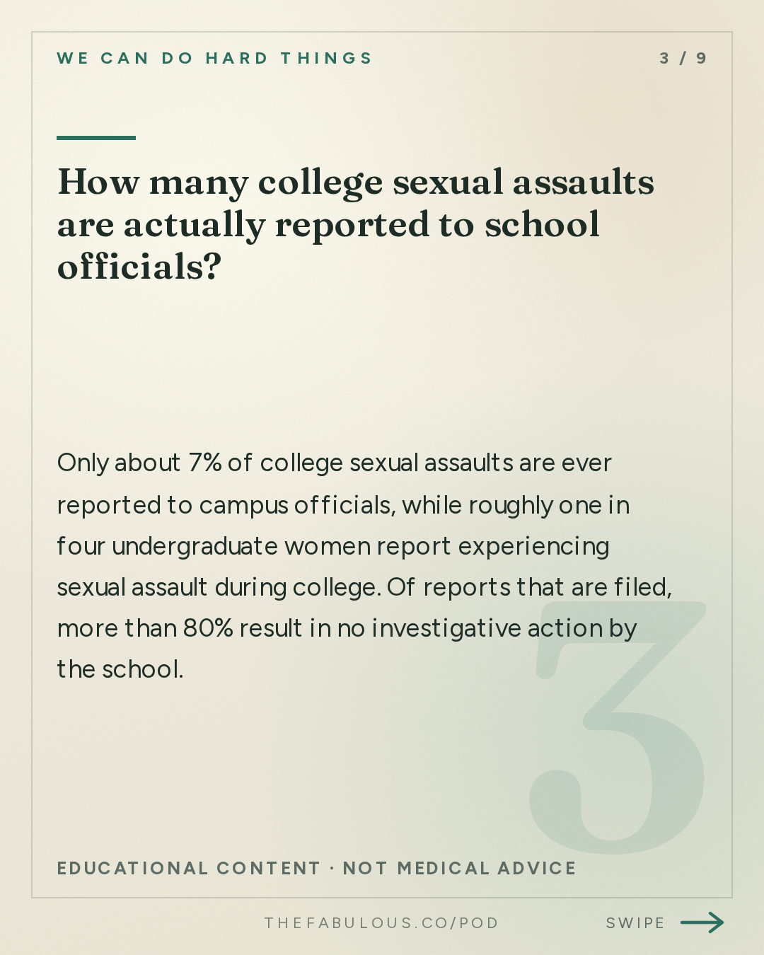 How many college sexual assaults are actually reported to school officials? — We Can Do Hard Things: On Cornell – How to Protect Your Child When Their College Won’t – with Nicole Bedera
