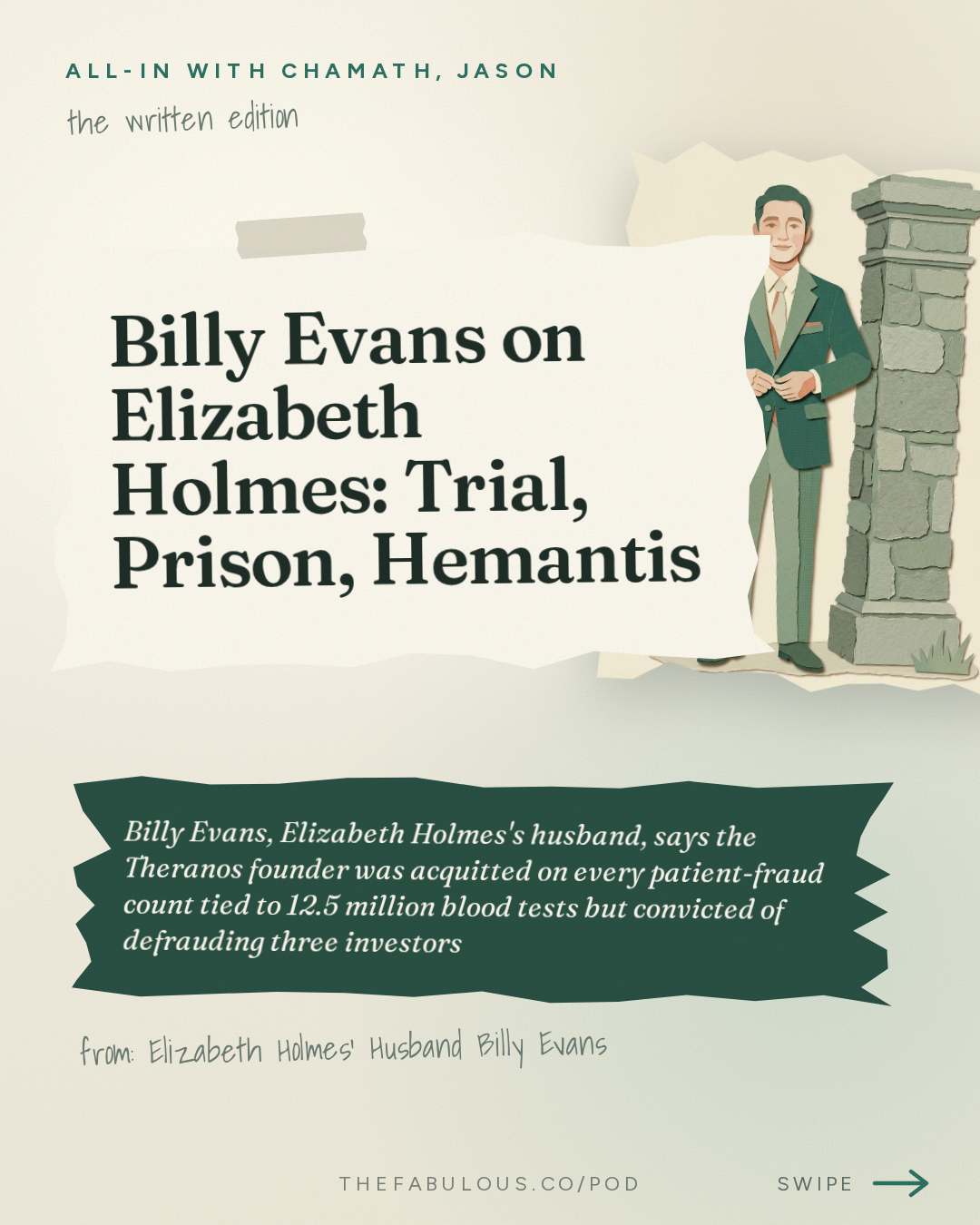 Billy Evans on Elizabeth Holmes: Trial, Prison, Hemantis — All-In with Chamath, Jason, Sacks & Friedberg: Elizabeth Holmes' Husband Billy Evans: The Trial, Prison & Nathan Fielder's Documentary