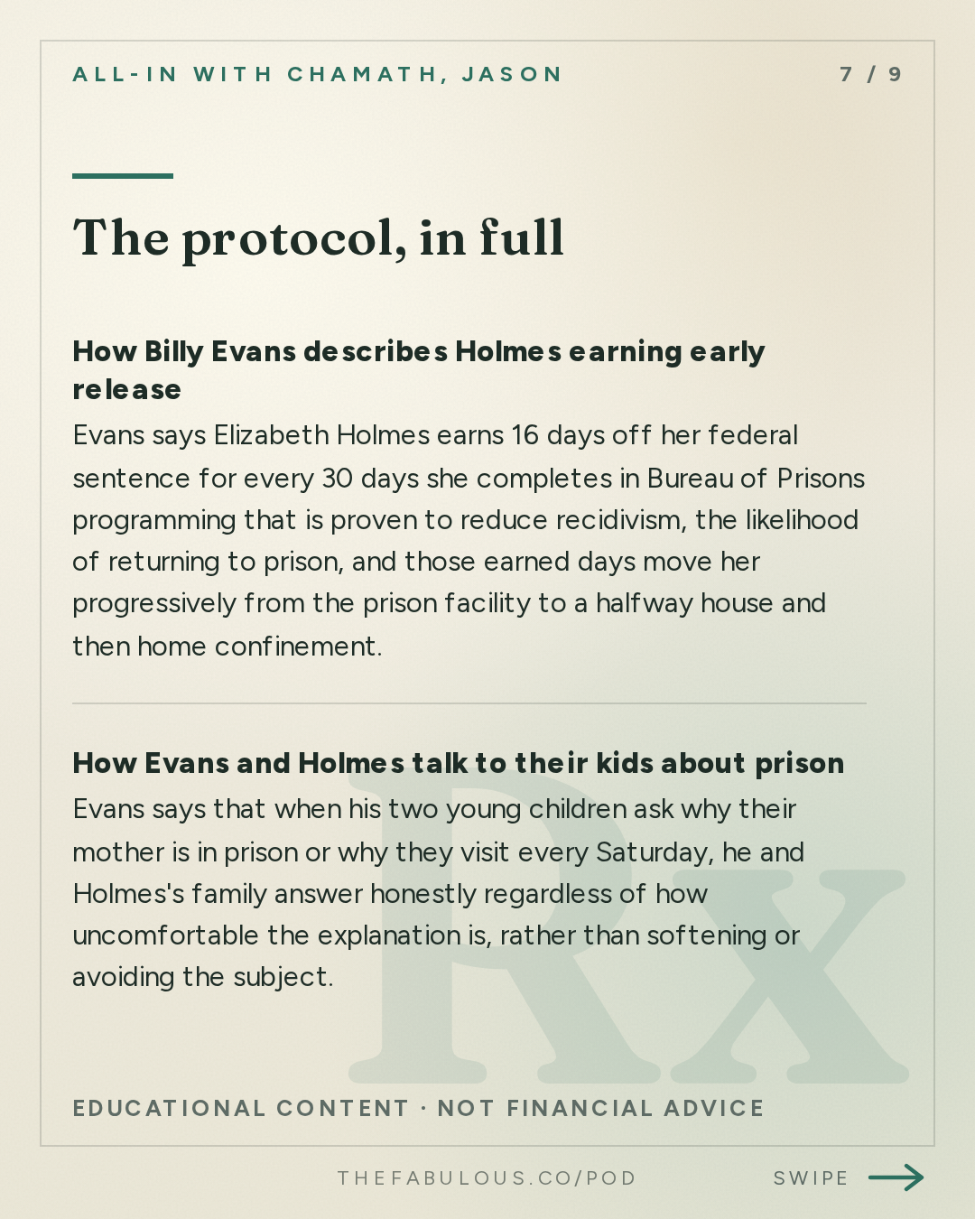The protocol, in full — All-In with Chamath, Jason, Sacks & Friedberg: Elizabeth Holmes' Husband Billy Evans: The Trial, Prison & Nathan Fielder's Documentary