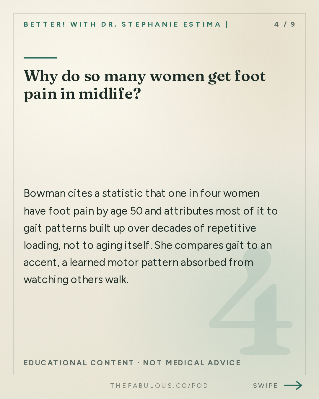Why do so many women get foot pain in midlife? — BETTER! with Dr. Stephanie Estima | Strength, Body Composition & Perimenopause: No Time for the Gym? How to Rack Up Movement Minutes and Protect Your Bone Density with Katy Bowman