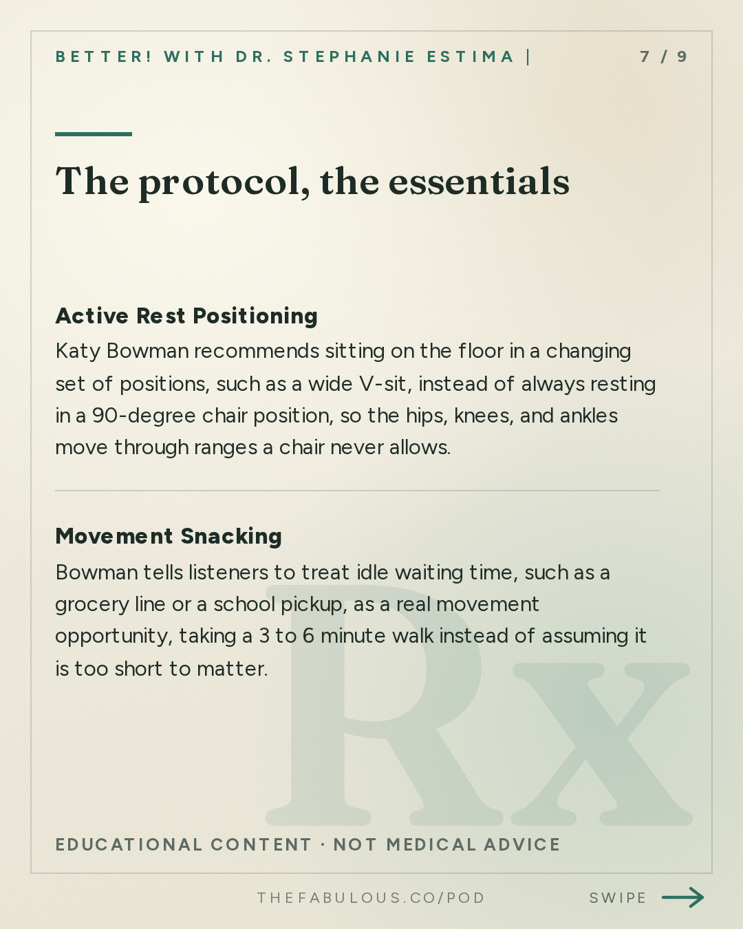 The protocol, the essentials — BETTER! with Dr. Stephanie Estima | Strength, Body Composition & Perimenopause: No Time for the Gym? How to Rack Up Movement Minutes and Protect Your Bone Density with Katy Bowman