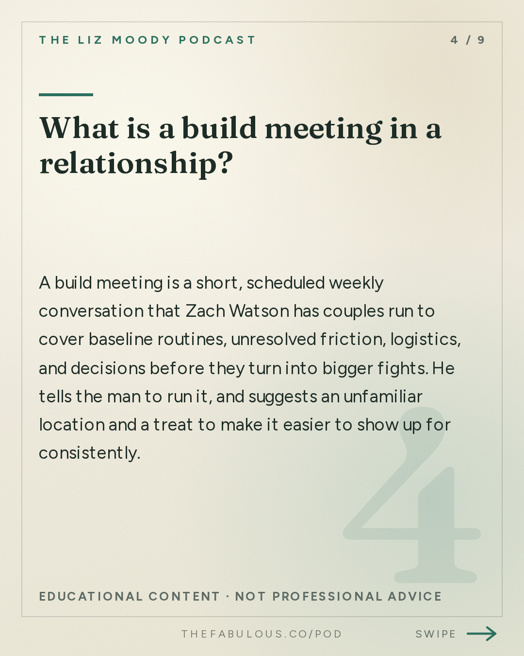 What is a build meeting in a relationship? — The Liz Moody Podcast: How To Get Him To ACTUALLY Carry The Mental Load (Former Man Child Explains)