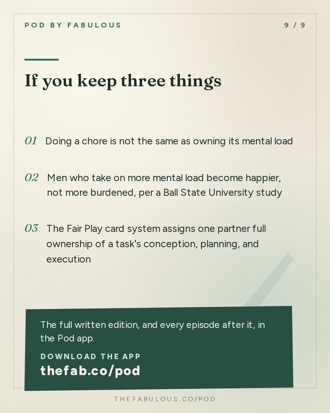 If you keep three things — The Liz Moody Podcast: How To Get Him To ACTUALLY Carry The Mental Load (Former Man Child Explains)