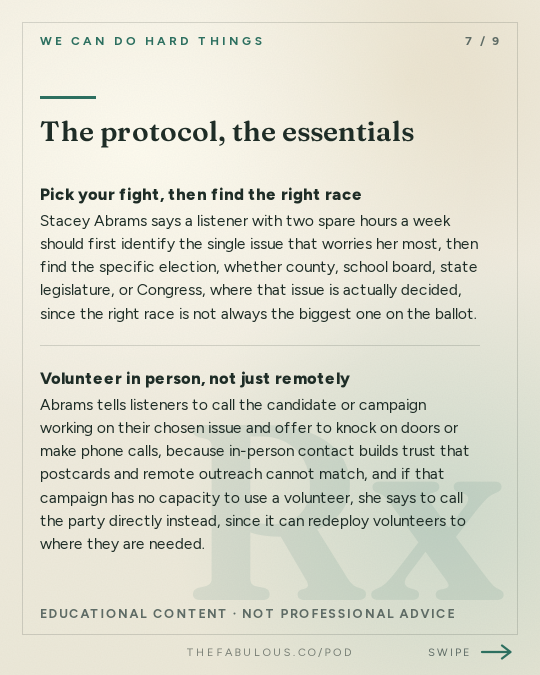 The protocol, the essentials — We Can Do Hard Things: Stacey Abrams on Midterms: What's Going to Happen?