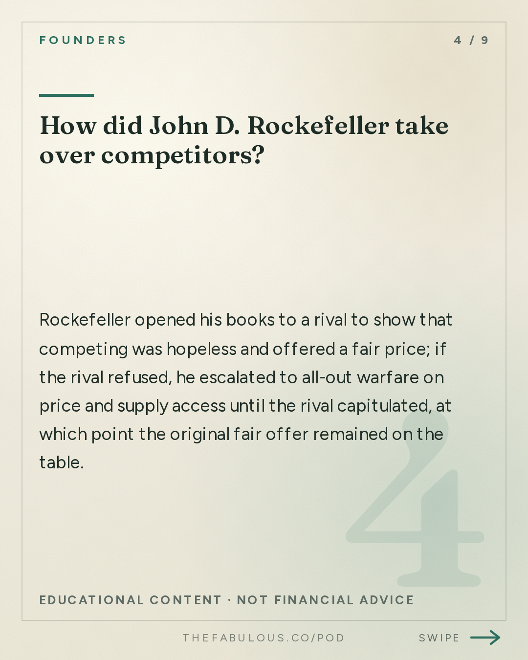 How did John D. Rockefeller take over competitors? — Founders: #437 The Tycoons: Carnegie, Rockefeller, Gould & Morgan