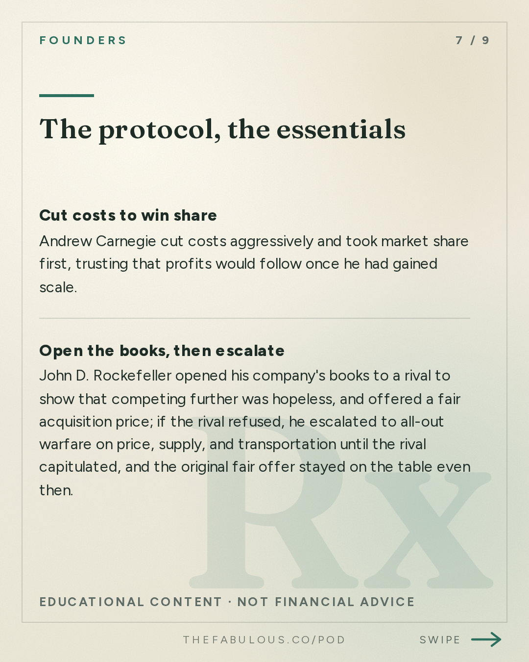 The protocol, the essentials — Founders: #437 The Tycoons: Carnegie, Rockefeller, Gould & Morgan