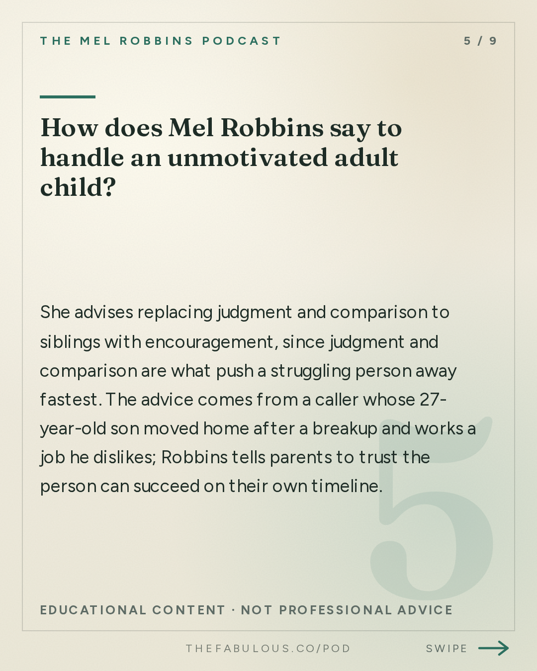 How does Mel Robbins say to handle an unmotivated adult child? — The Mel Robbins Podcast: Let Them: How to Handle Difficult People & Take Back Your Peace and Power