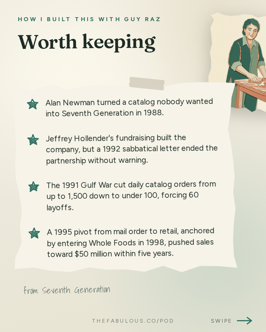 Worth keeping — How I Built This with Guy Raz: Seventh Generation: Alan Newman and Jeffrey Hollender. A Partnership that Flourished—until it Failed. (2021) 
