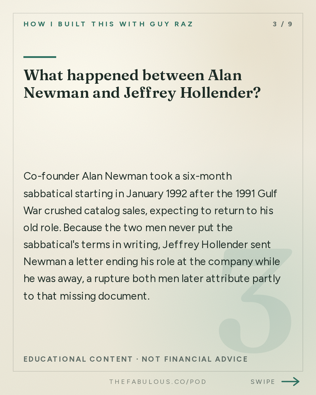 What happened between Alan Newman and Jeffrey Hollender? — How I Built This with Guy Raz: Seventh Generation: Alan Newman and Jeffrey Hollender. A Partnership that Flourished—until it Failed. (2021) 