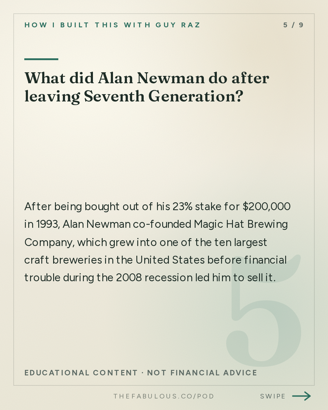 What did Alan Newman do after leaving Seventh Generation? — How I Built This with Guy Raz: Seventh Generation: Alan Newman and Jeffrey Hollender. A Partnership that Flourished—until it Failed. (2021) 
