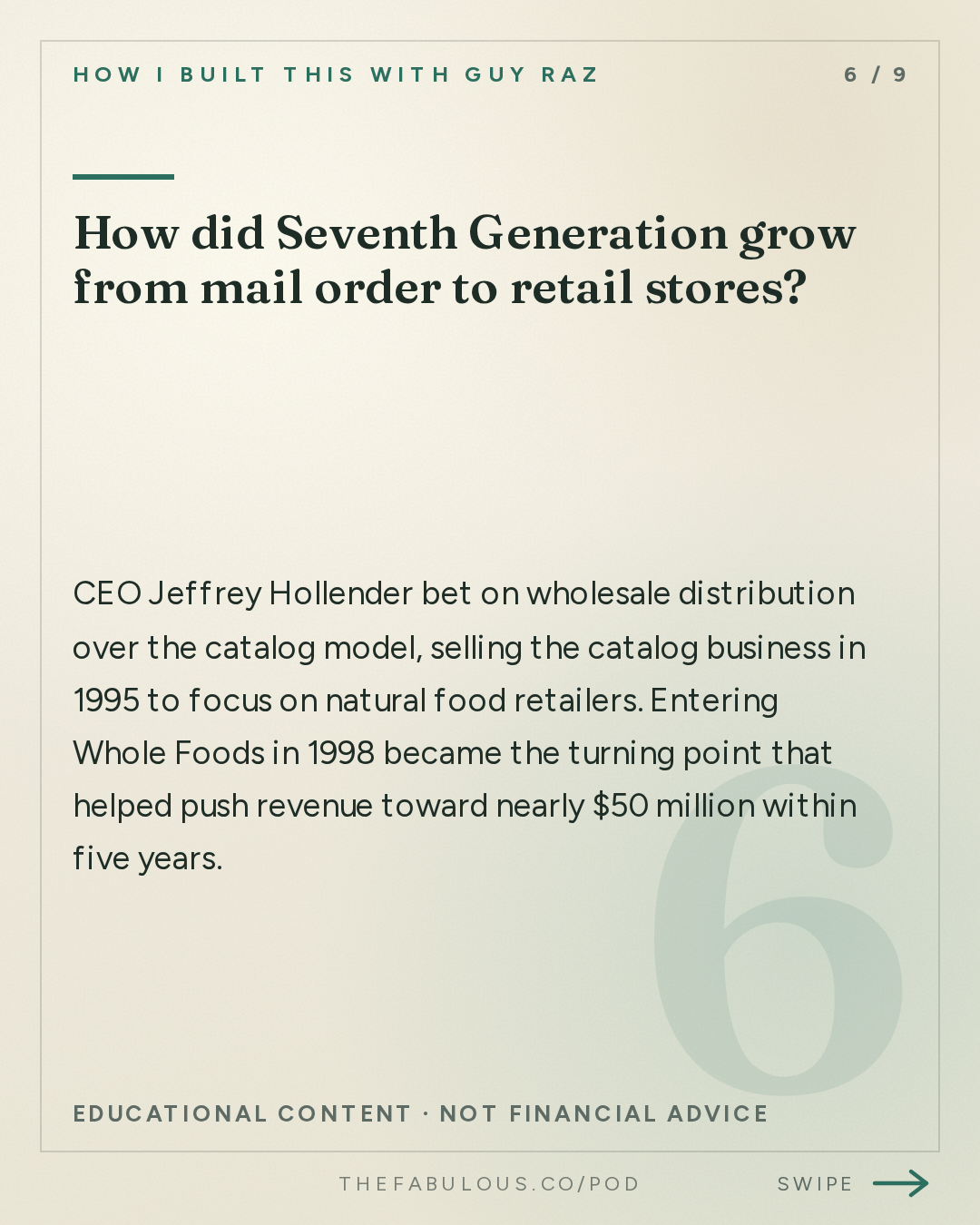 How did Seventh Generation grow from mail order to retail stores? — How I Built This with Guy Raz: Seventh Generation: Alan Newman and Jeffrey Hollender. A Partnership that Flourished—until it Failed. (2021) 