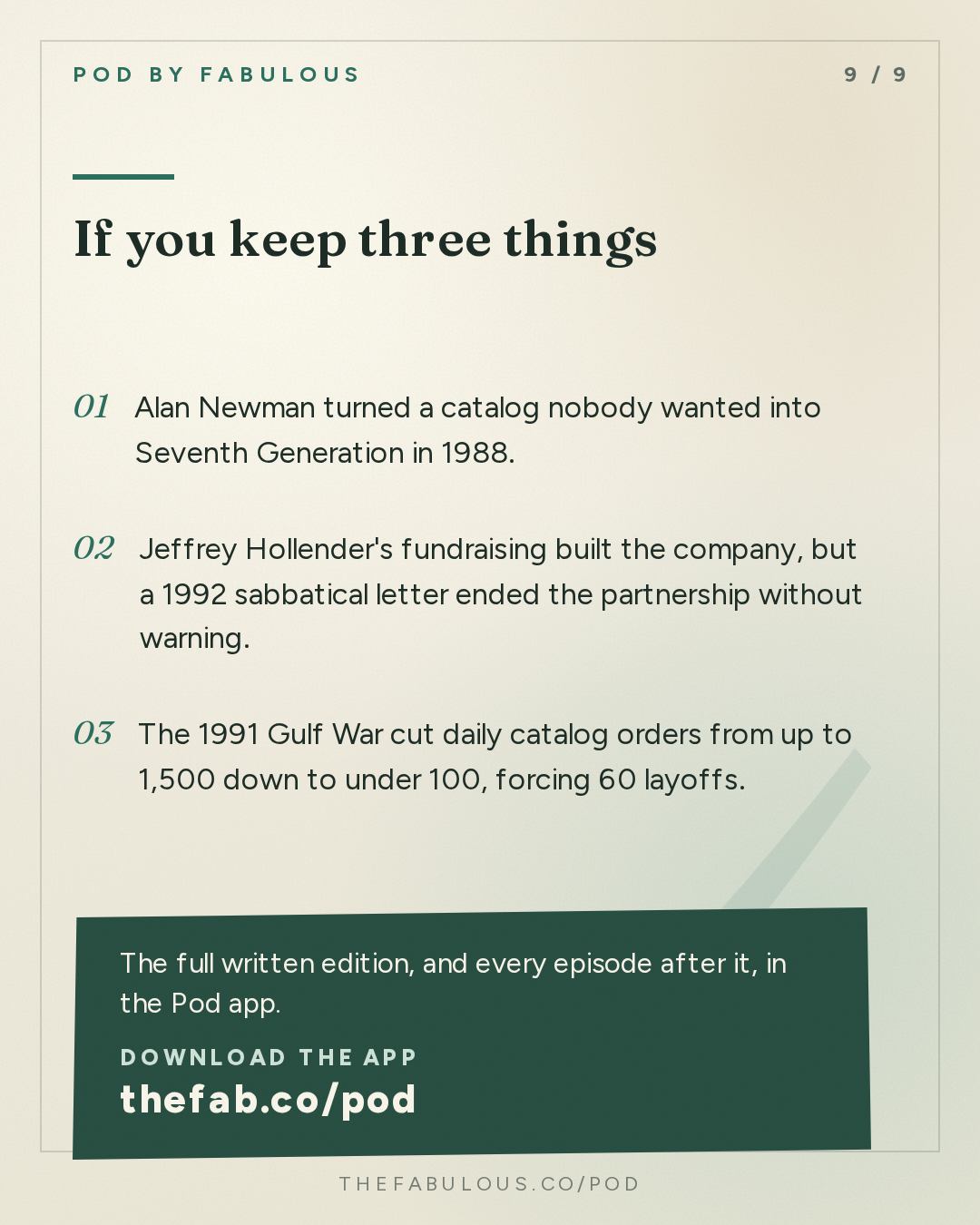 If you keep three things — How I Built This with Guy Raz: Seventh Generation: Alan Newman and Jeffrey Hollender. A Partnership that Flourished—until it Failed. (2021) 