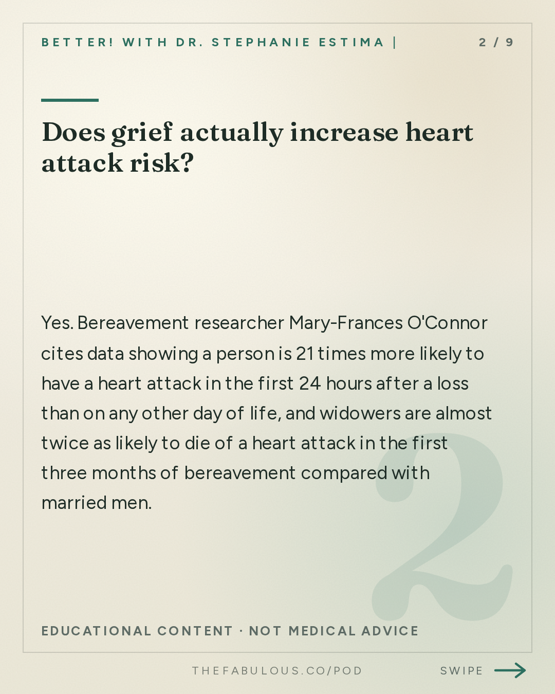 Does grief actually increase heart attack risk? — BETTER! with Dr. Stephanie Estima | Strength, Body Composition & Perimenopause: The Physiology of Grief: What Loss Actually Does In Your Body with Mary-Frances O'Connor, PhD.