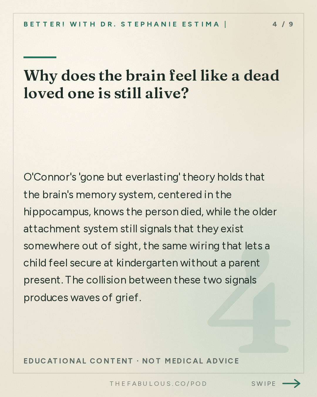 Why does the brain feel like a dead loved one is still alive? — BETTER! with Dr. Stephanie Estima | Strength, Body Composition & Perimenopause: The Physiology of Grief: What Loss Actually Does In Your Body with Mary-Frances O'Connor, PhD.