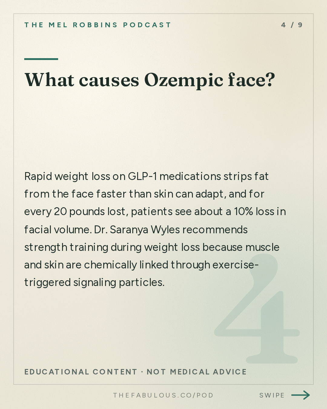 What causes Ozempic face? — The Mel Robbins Podcast: Mayo Clinic Dermatologist: 5 Small Habits for Healthier, Younger, and Amazing Skin