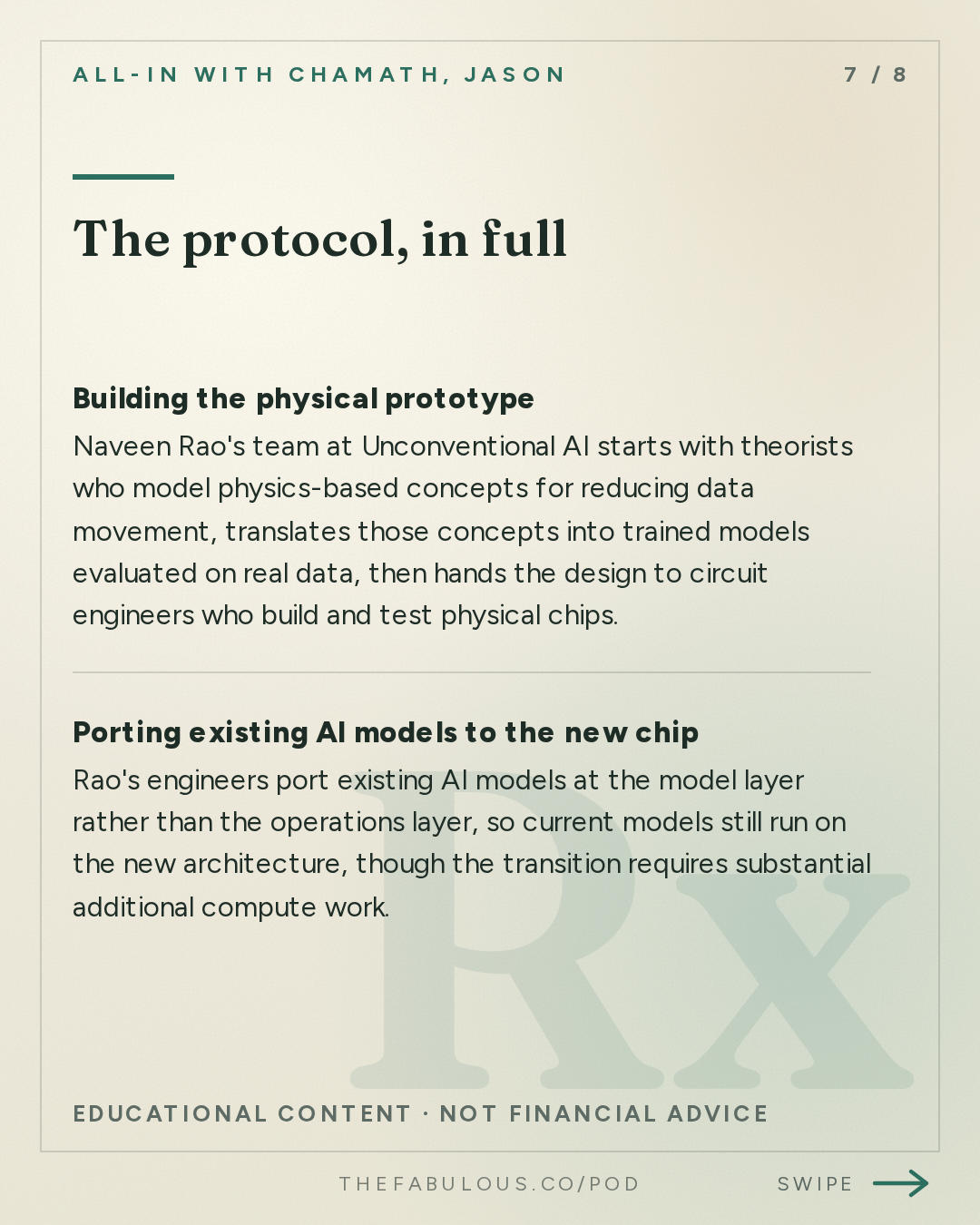The protocol, in full — All-In with Chamath, Jason, Sacks & Friedberg: Naveen Rao: 4D Computing, AI's Energy Wall & Beating Biology
