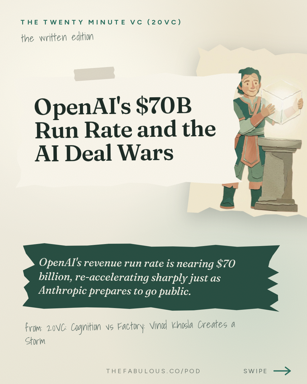 OpenAI's $70B Run Rate and the AI Deal Wars — The Twenty Minute VC (20VC): Venture Capital | Startup Funding | The Pitch: 20VC: Cognition vs Factory: Vinod Khosla Creates a Storm | OpenAI Nears $70B Run Rate: Anthropic Under Threat | ElevenLabs Doubles Its Valuation to $22B & Salesforce Buys Listen Labs for $2B