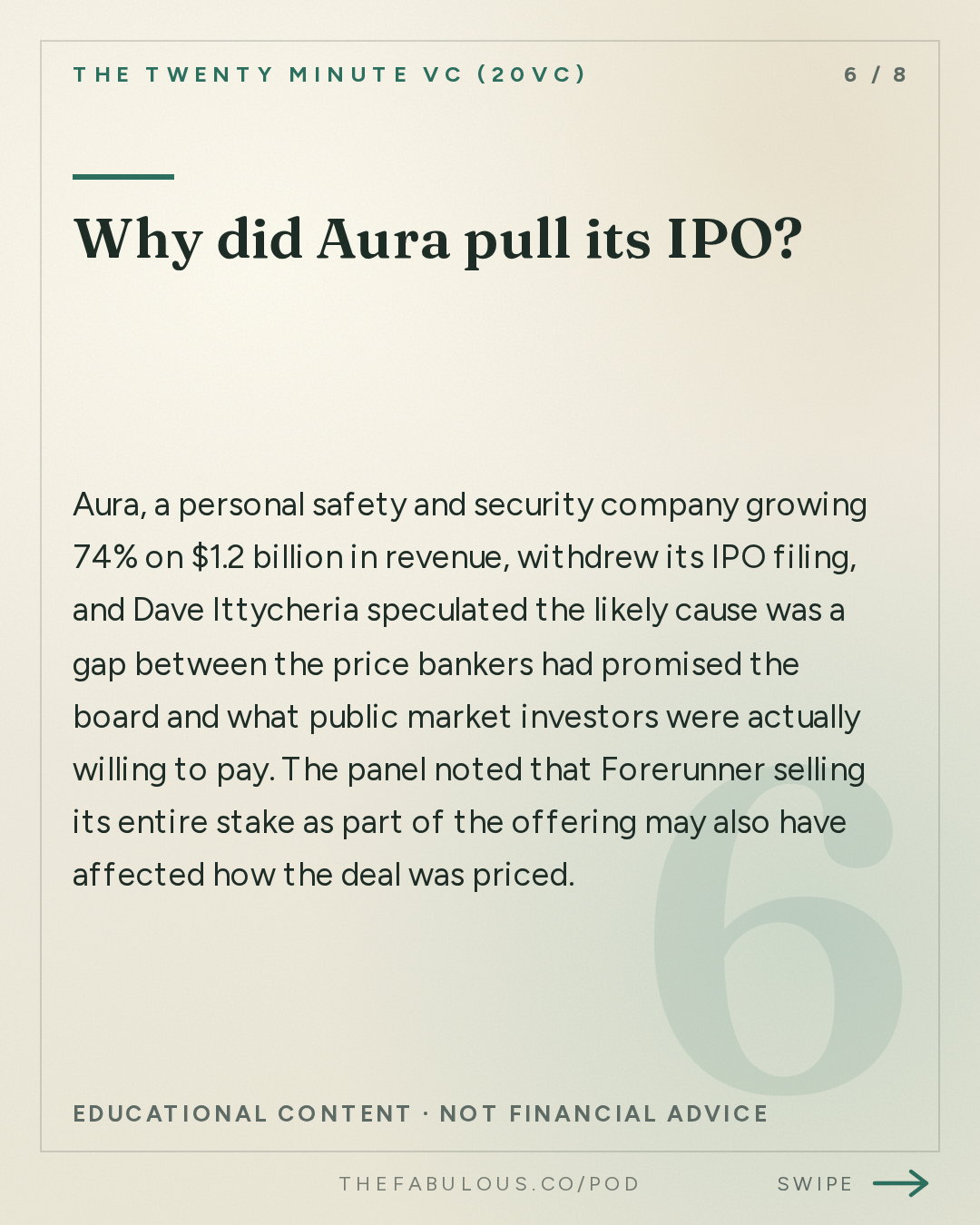 Why did Aura pull its IPO? — The Twenty Minute VC (20VC): Venture Capital | Startup Funding | The Pitch: 20VC: Cognition vs Factory: Vinod Khosla Creates a Storm | OpenAI Nears $70B Run Rate: Anthropic Under Threat | ElevenLabs Doubles Its Valuation to $22B & Salesforce Buys Listen Labs for $2B