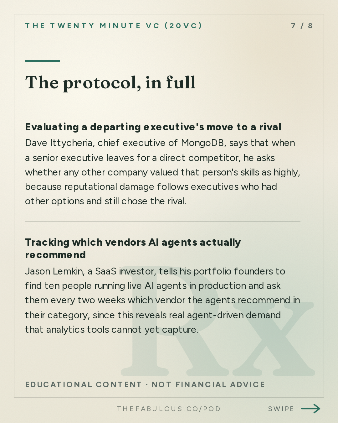 The protocol, in full — The Twenty Minute VC (20VC): Venture Capital | Startup Funding | The Pitch: 20VC: Cognition vs Factory: Vinod Khosla Creates a Storm | OpenAI Nears $70B Run Rate: Anthropic Under Threat | ElevenLabs Doubles Its Valuation to $22B & Salesforce Buys Listen Labs for $2B