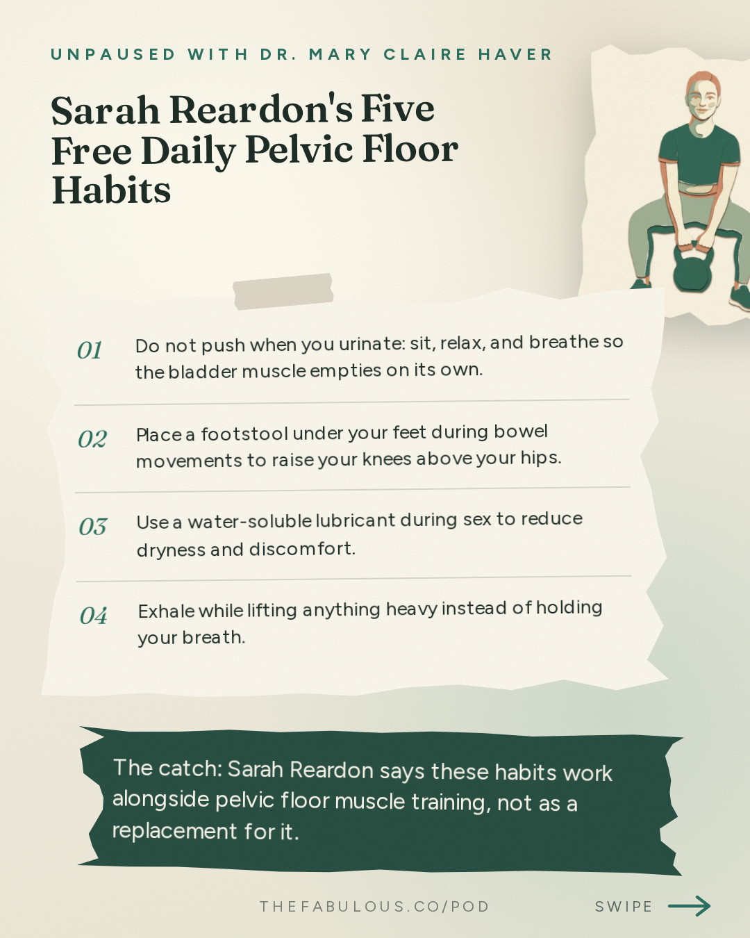 Sarah Reardon's Five Free Daily Pelvic Floor Habits — unPAUSED with Dr. Mary Claire Haver: Painful Sex, Dryness and Menopause with the Vagina Whisperer