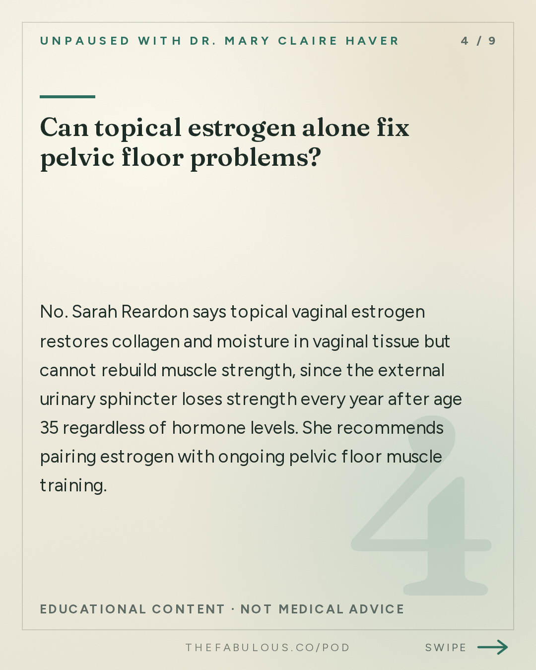 Can topical estrogen alone fix pelvic floor problems? — unPAUSED with Dr. Mary Claire Haver: Painful Sex, Dryness and Menopause with the Vagina Whisperer