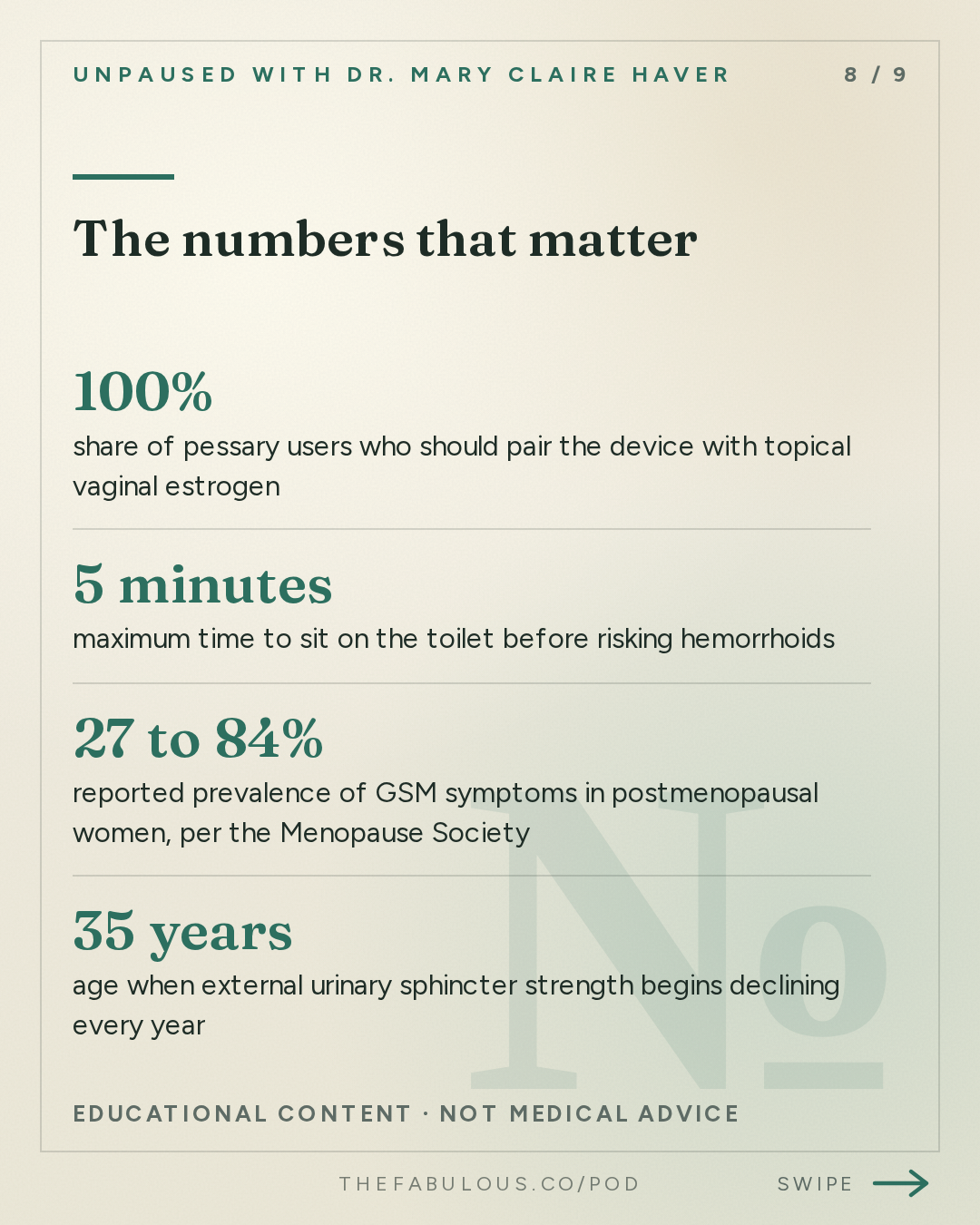 The numbers that matter — unPAUSED with Dr. Mary Claire Haver: Painful Sex, Dryness and Menopause with the Vagina Whisperer
