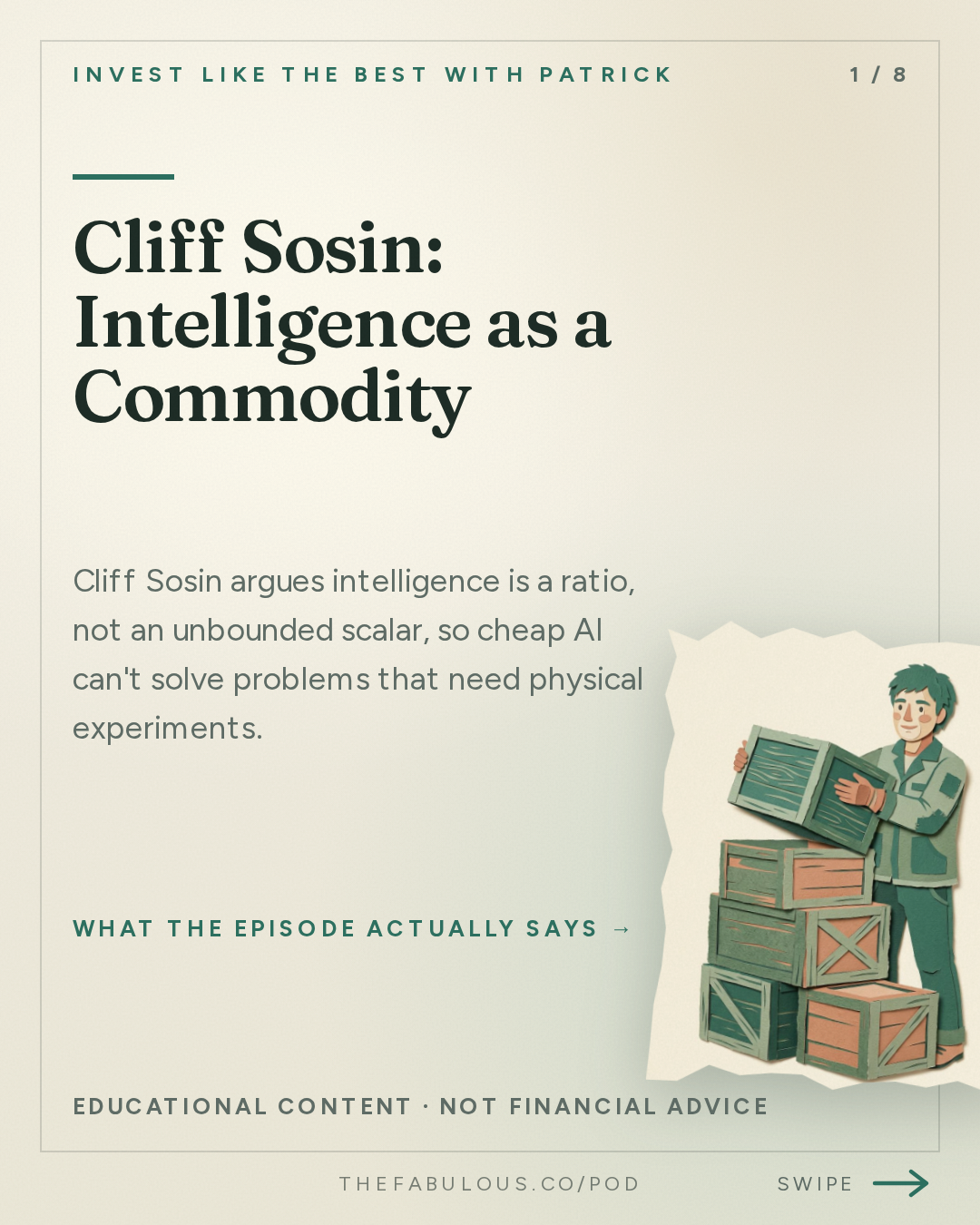 Cliff Sosin: Intelligence as a Commodity — Invest Like the Best with Patrick O'Shaughnessy: Cliff Sosin - Owning the Complements to Intelligence - [Invest Like the Best, EP.497]