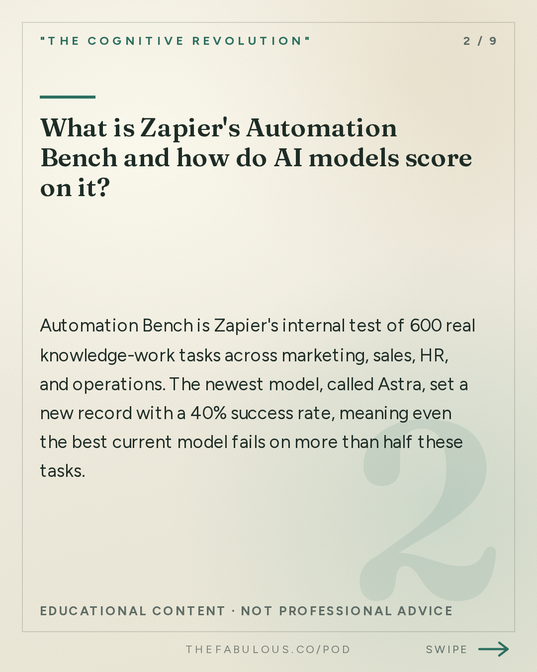 What is Zapier's Automation Bench and how do AI models score on it? — "The Cognitive Revolution" : No Code Is Code: Zapier CEO Wade Foster on Headless Tools, Zapier MCP & Automation Bench
