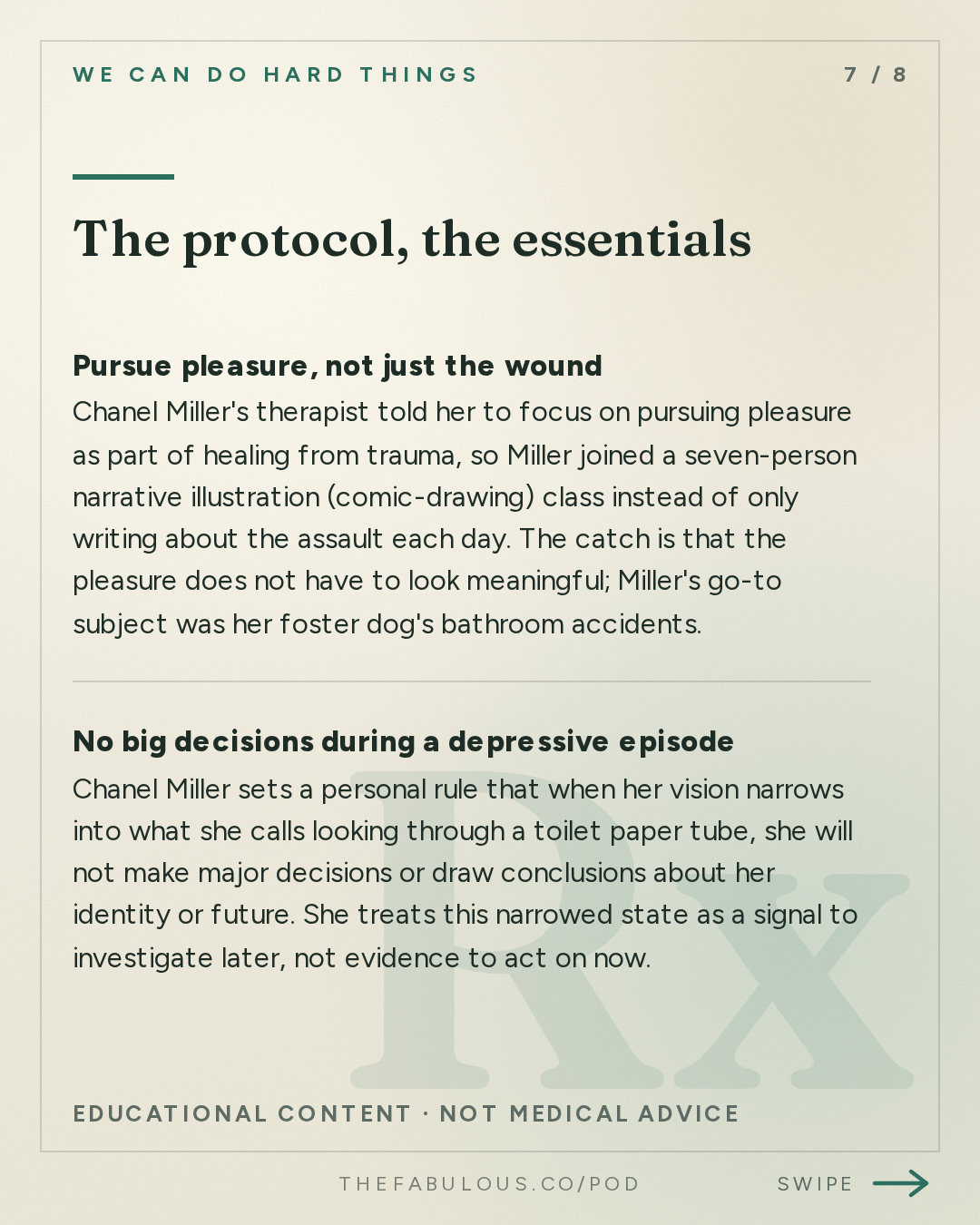 The protocol, the essentials — We Can Do Hard Things: (BEST OF) How to Not Disappear: Chanel Miller