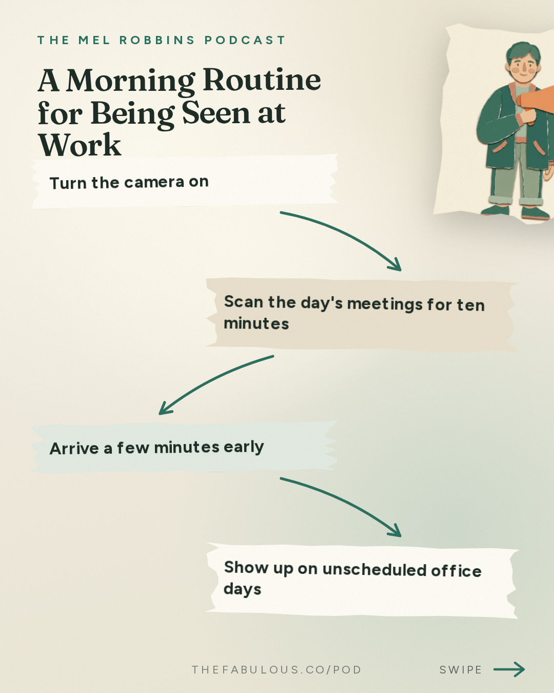 A Morning Routine for Being Seen at Work — The Mel Robbins Podcast: How to Stop Being Overlooked & Start Getting What You Want With Top Business School Professor