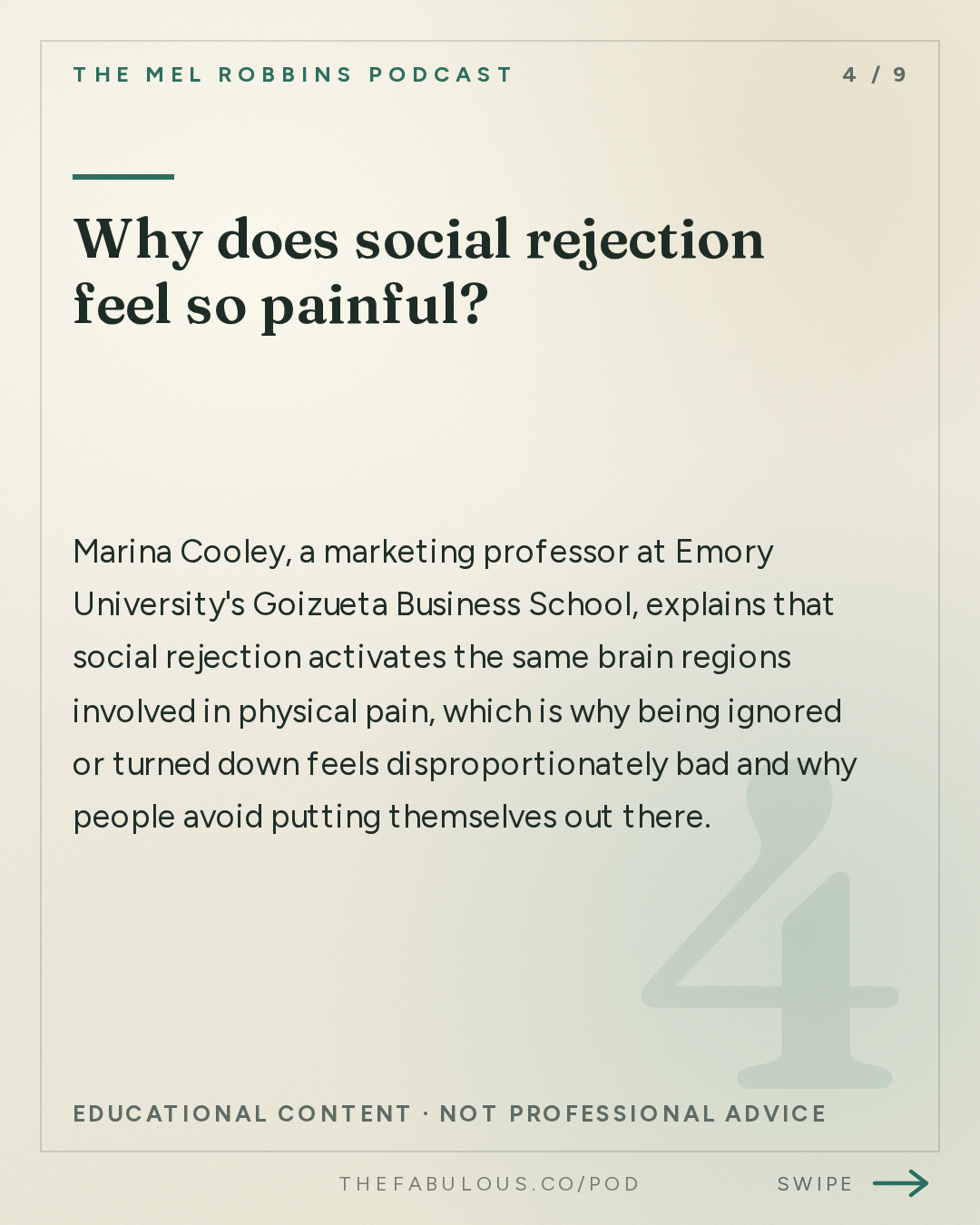 Why does social rejection feel so painful? — The Mel Robbins Podcast: How to Stop Being Overlooked & Start Getting What You Want With Top Business School Professor