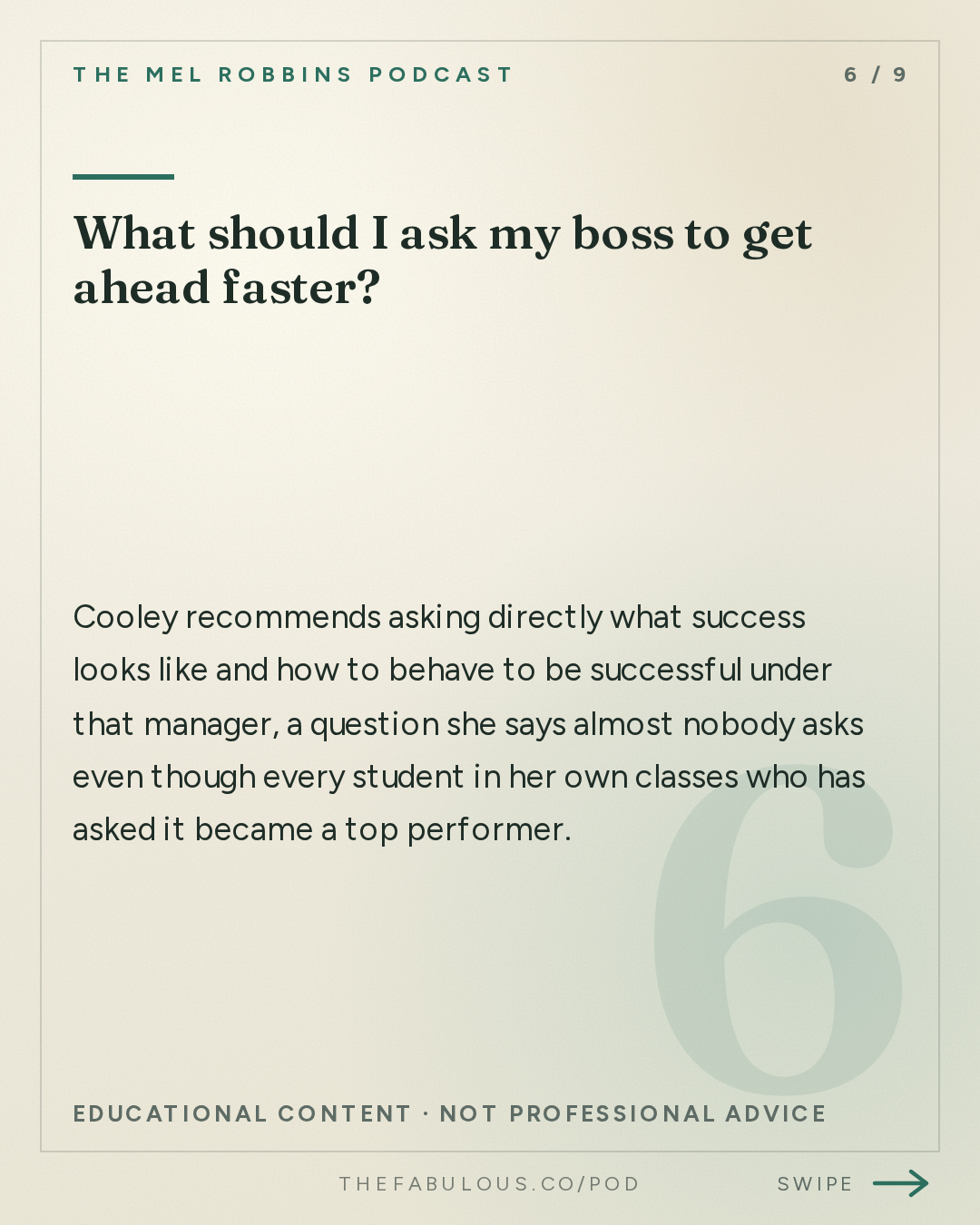 What should I ask my boss to get ahead faster? — The Mel Robbins Podcast: How to Stop Being Overlooked & Start Getting What You Want With Top Business School Professor