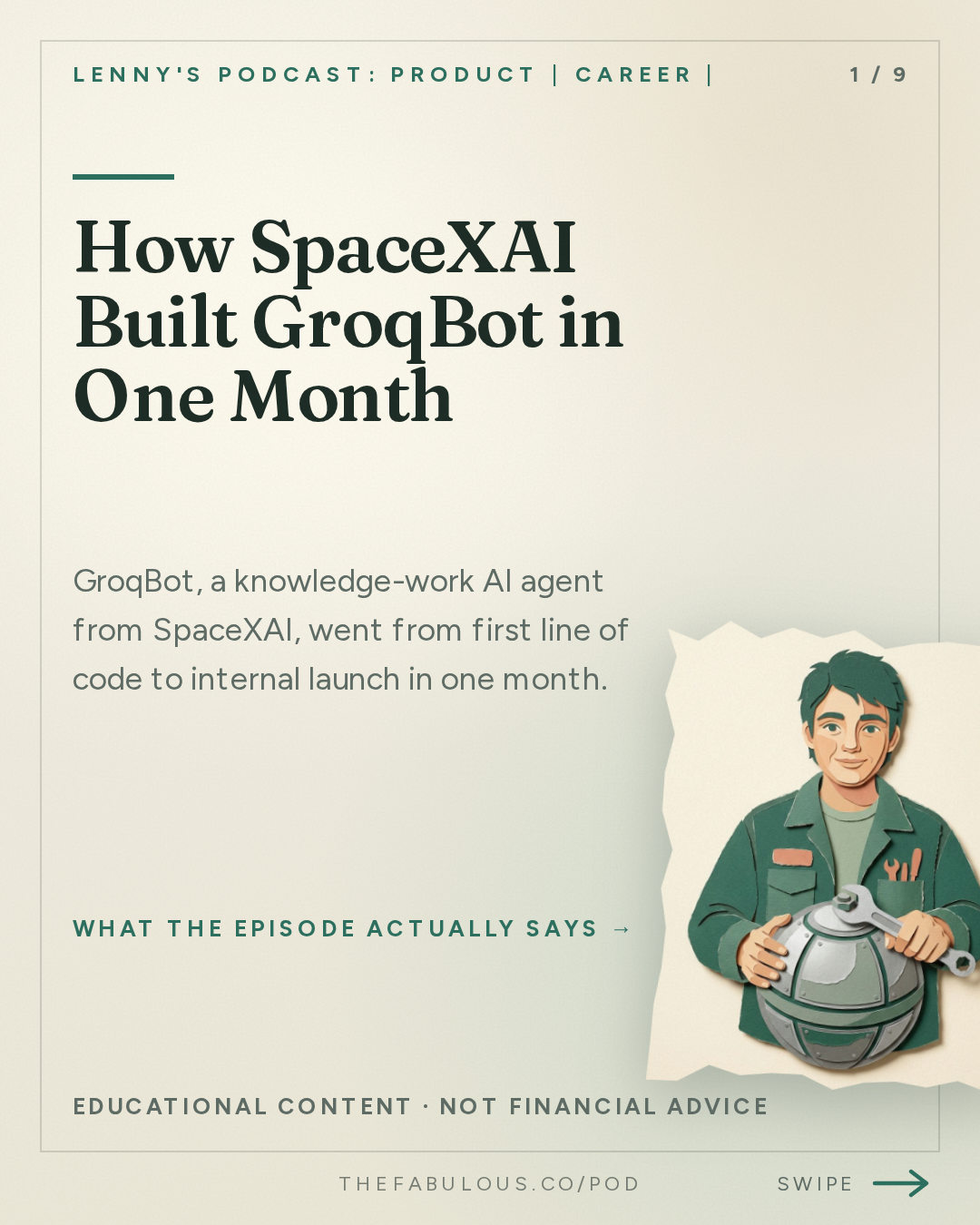 How SpaceXAI Built GroqBot in One Month — Lenny's Podcast: Product | Career | Growth: How we built Grok Bot in a month | Roman Ugarte (SpaceXAI)